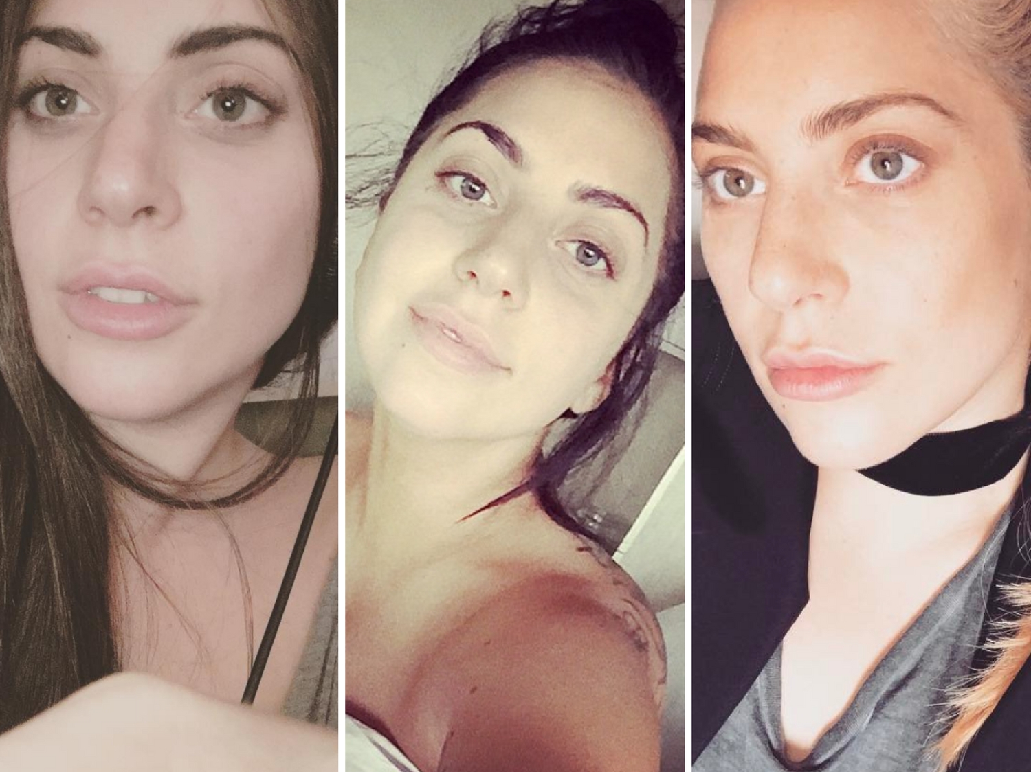 1500px x 1124px - Lady Gaga Without Makeup: Her Best Makeup Selfies 2018
