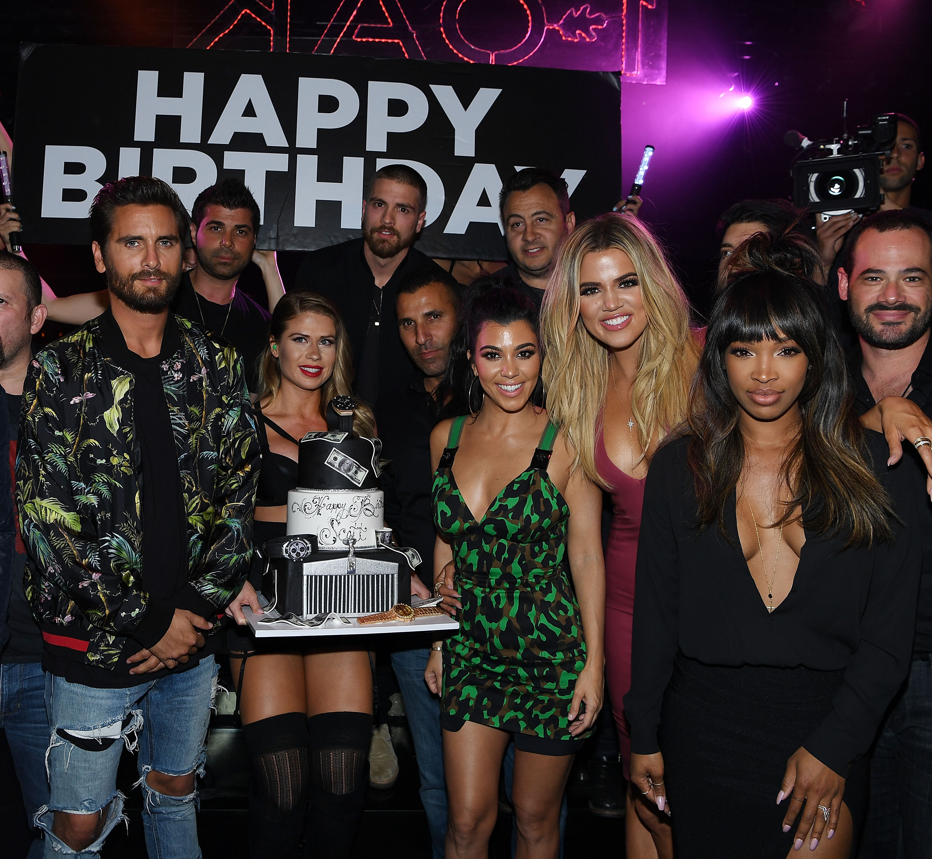 Kourtney Kardashian, Tyga and Khloé Kardashian Celebrate Scott Disicks Birthday in Vegas