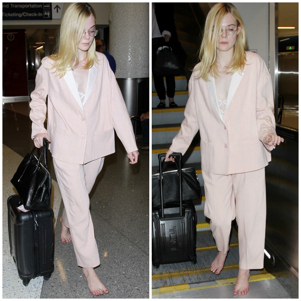 Elle Fanning Goes Barefoot Through LAX — See the Pics! - Life & Style