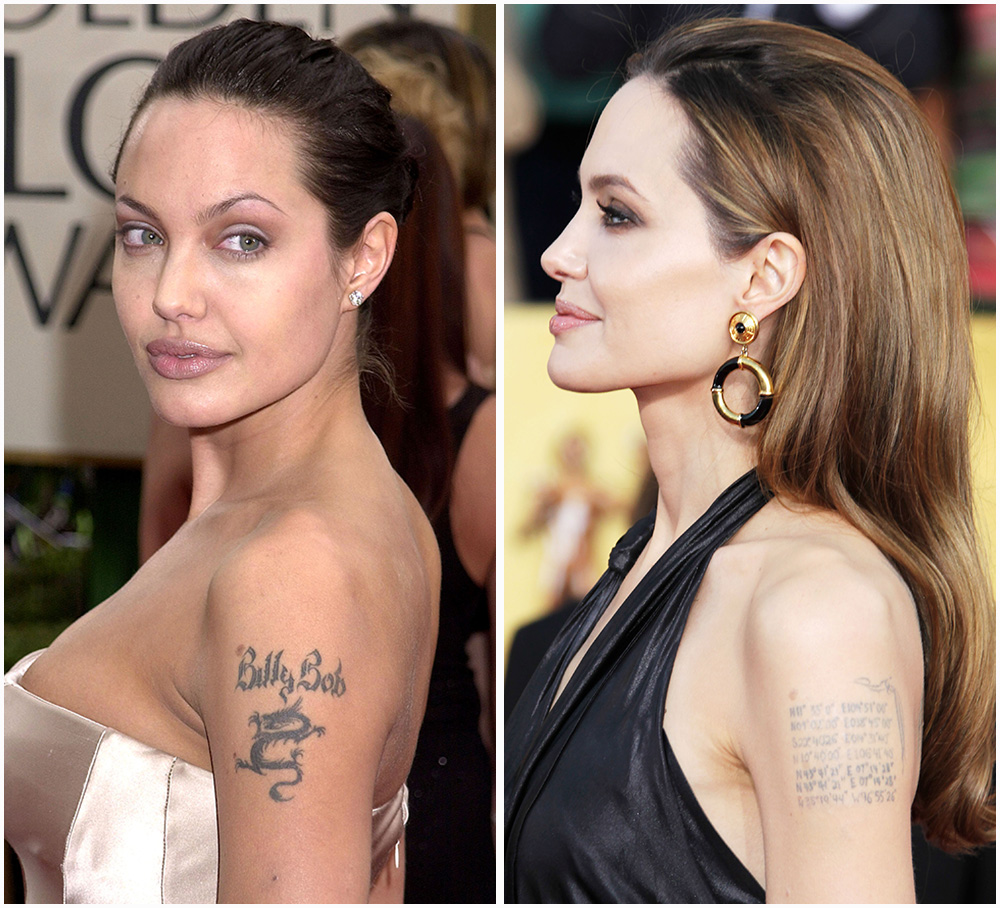 Angelina Jolie lần đầu lộ hình xăm mới tậu ở Campuchia