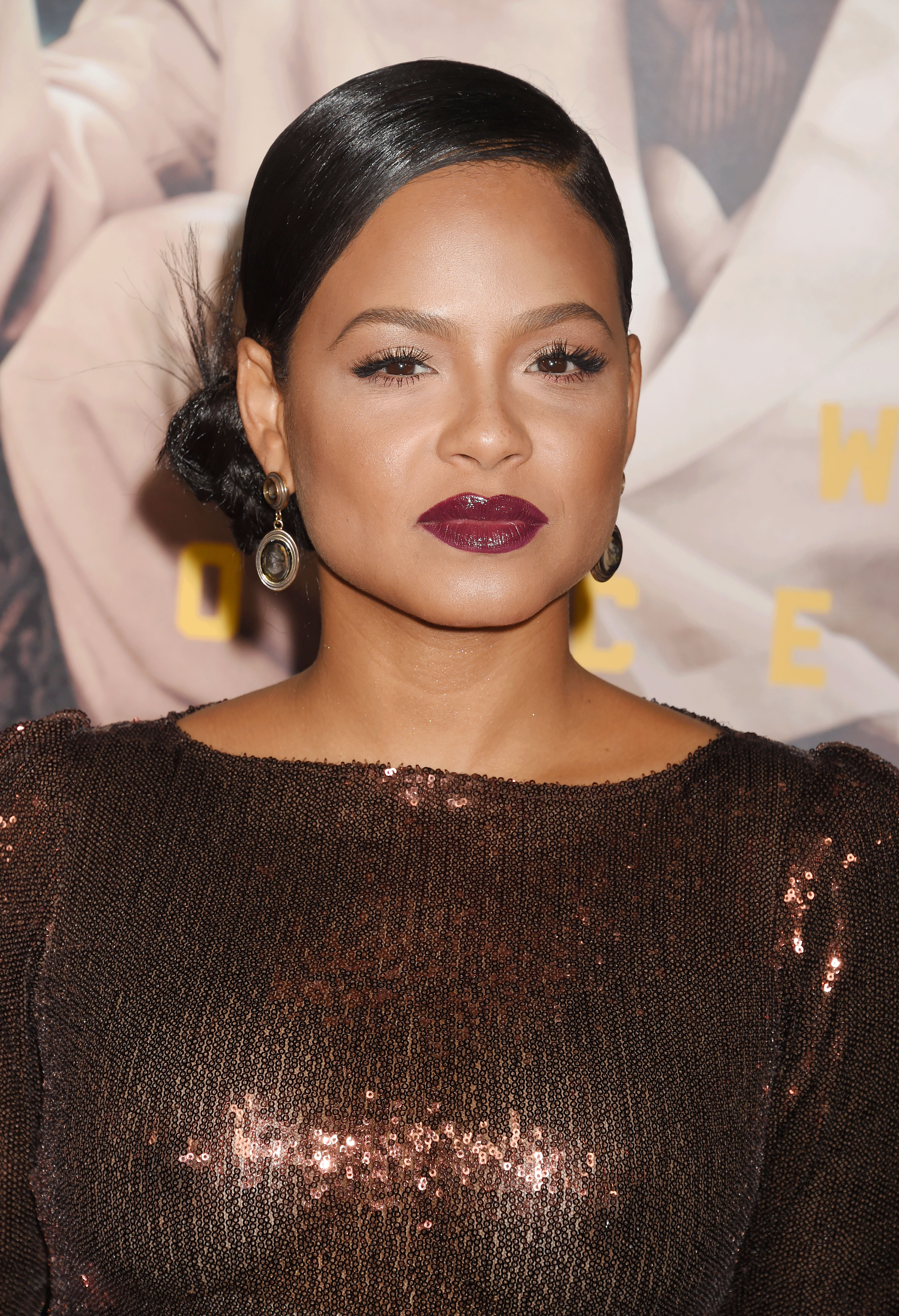 Christina Milian Flashes Nipples In Sheer Dress