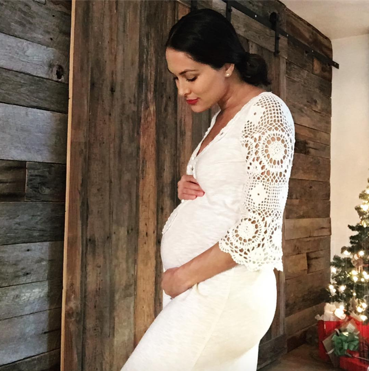 Pregnant Brie Bella Shows off Her Growing Baby Bump on Instagram at 37