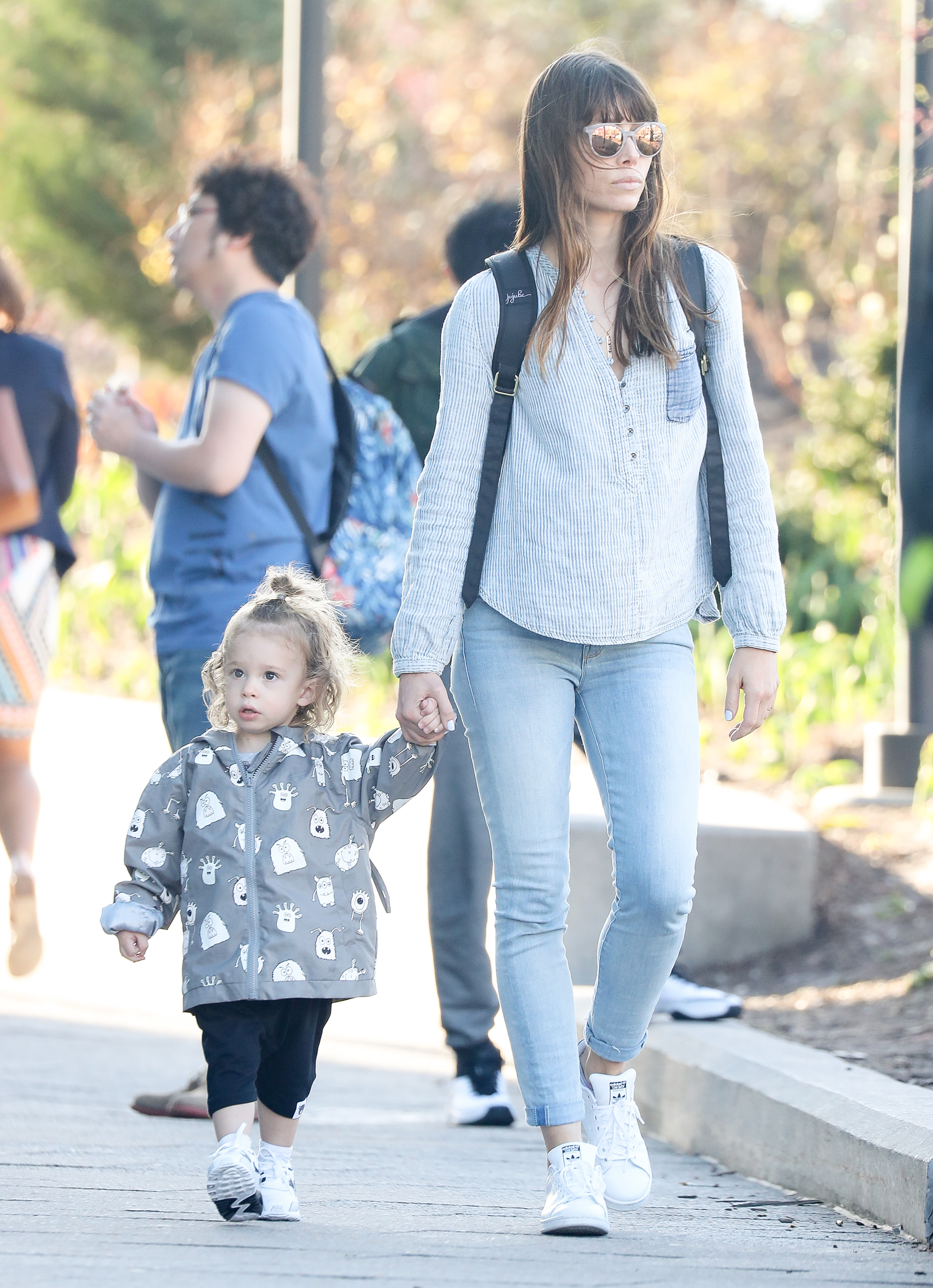 Jessica Biel walks hand in hand with adorable son Silas