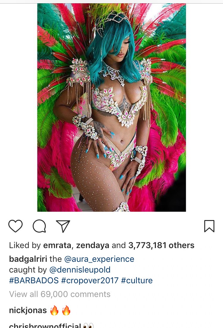 Chris Brown S Comment On Rihanna S Instagram Pisses Her Fans Off