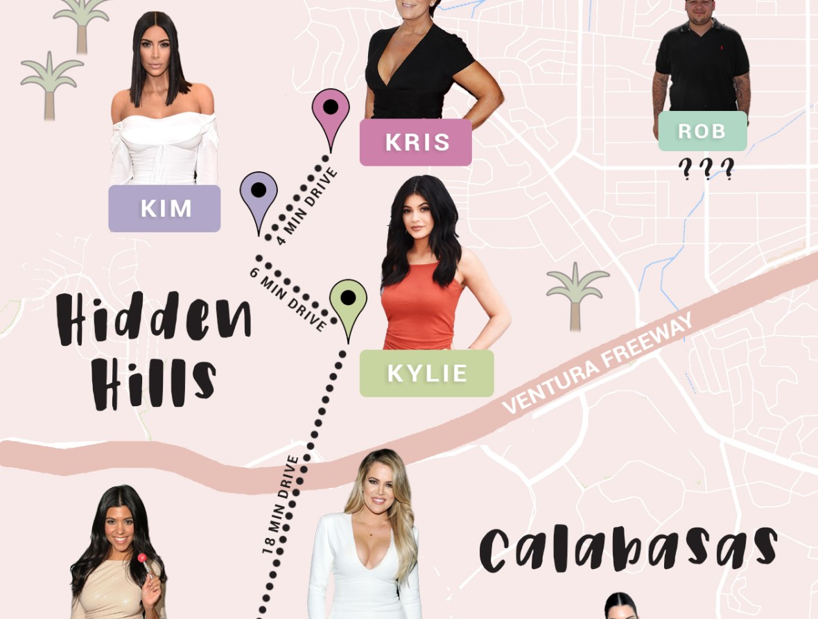 Where Do The Kardashians Live A Map Of Where Theyre Located