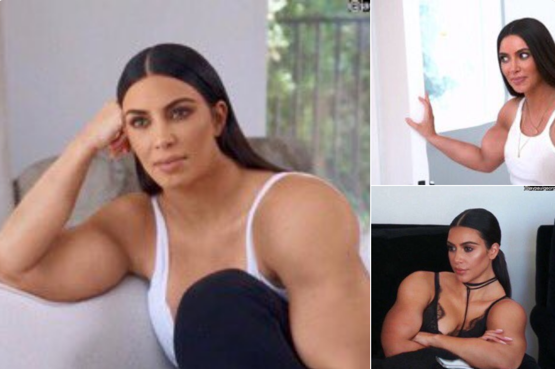 Kim Kardashian With Muscles See The Hilarious Gym Kardashian Meme