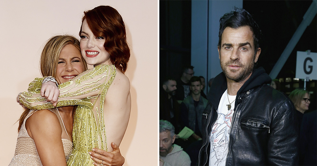 Emma Stone grins as she and Justin Theroux leave Met Gala party