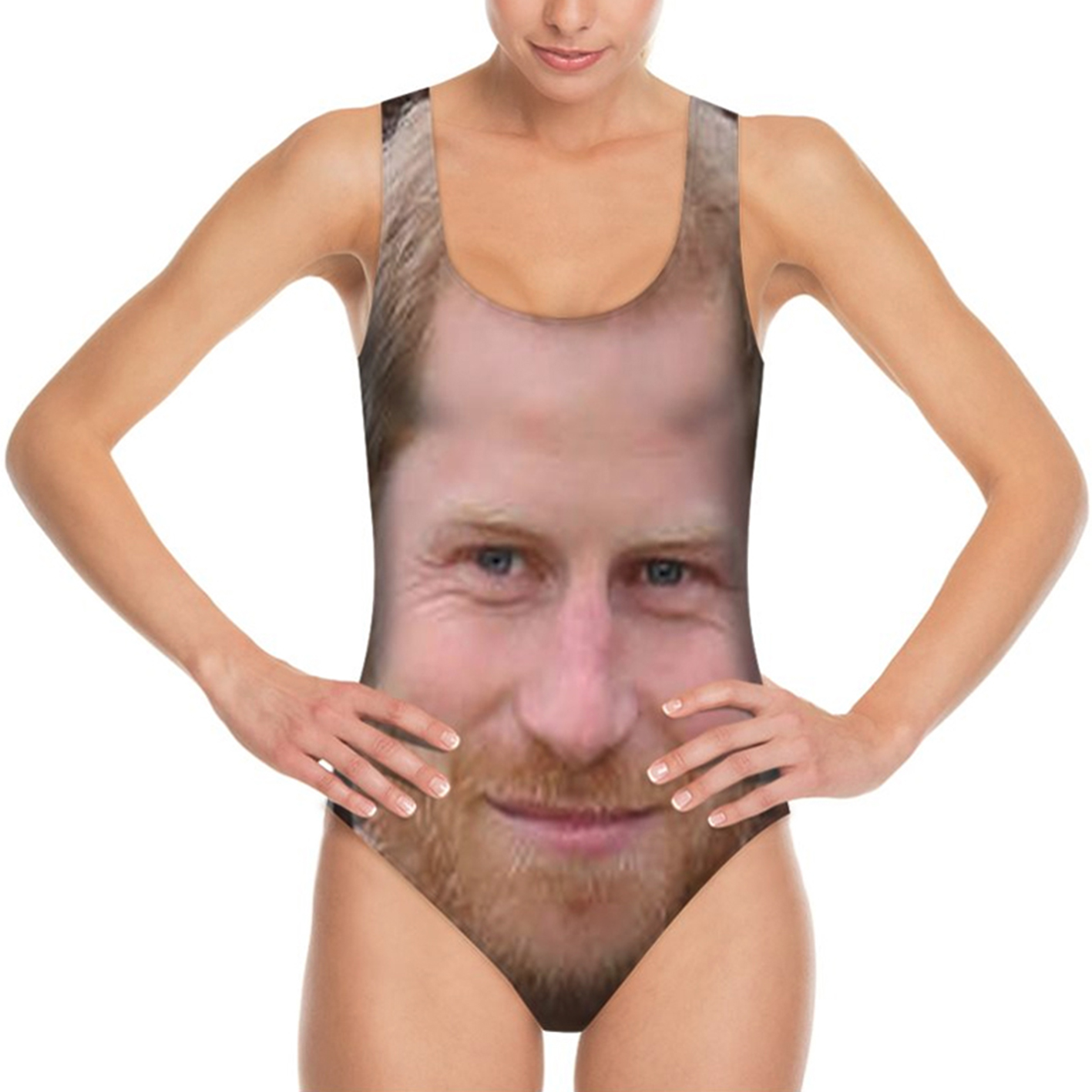 bathing suit with husband face