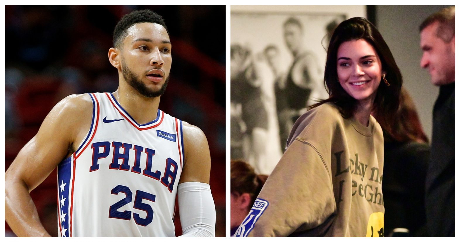 Kendall Jenner wears Ben Simmons' jersey to 76ers-Pacers game