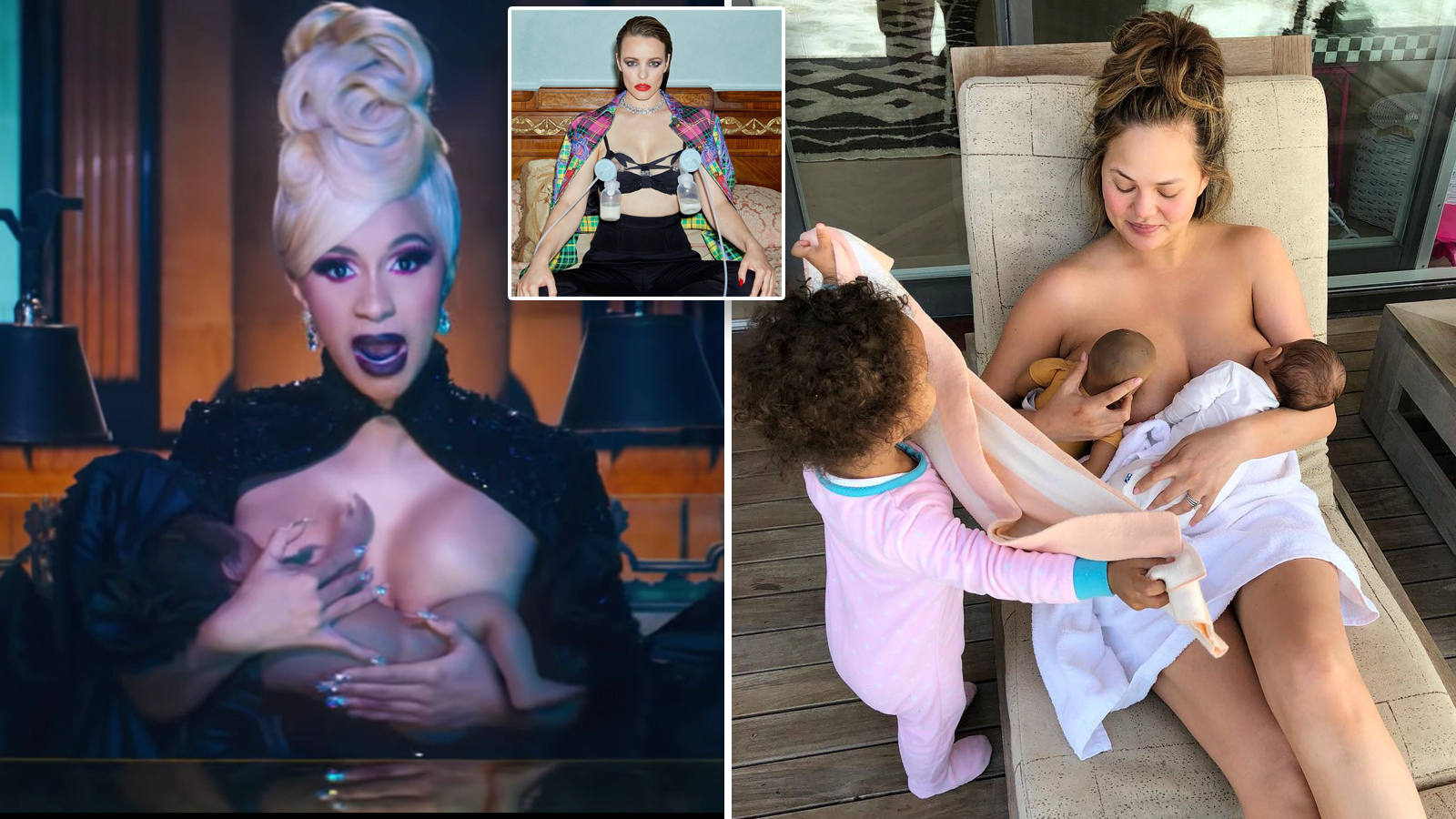 Huge Tits Lactating Caption - Breastfeeding Celebrities: Famous Moms Get Real on Instagram