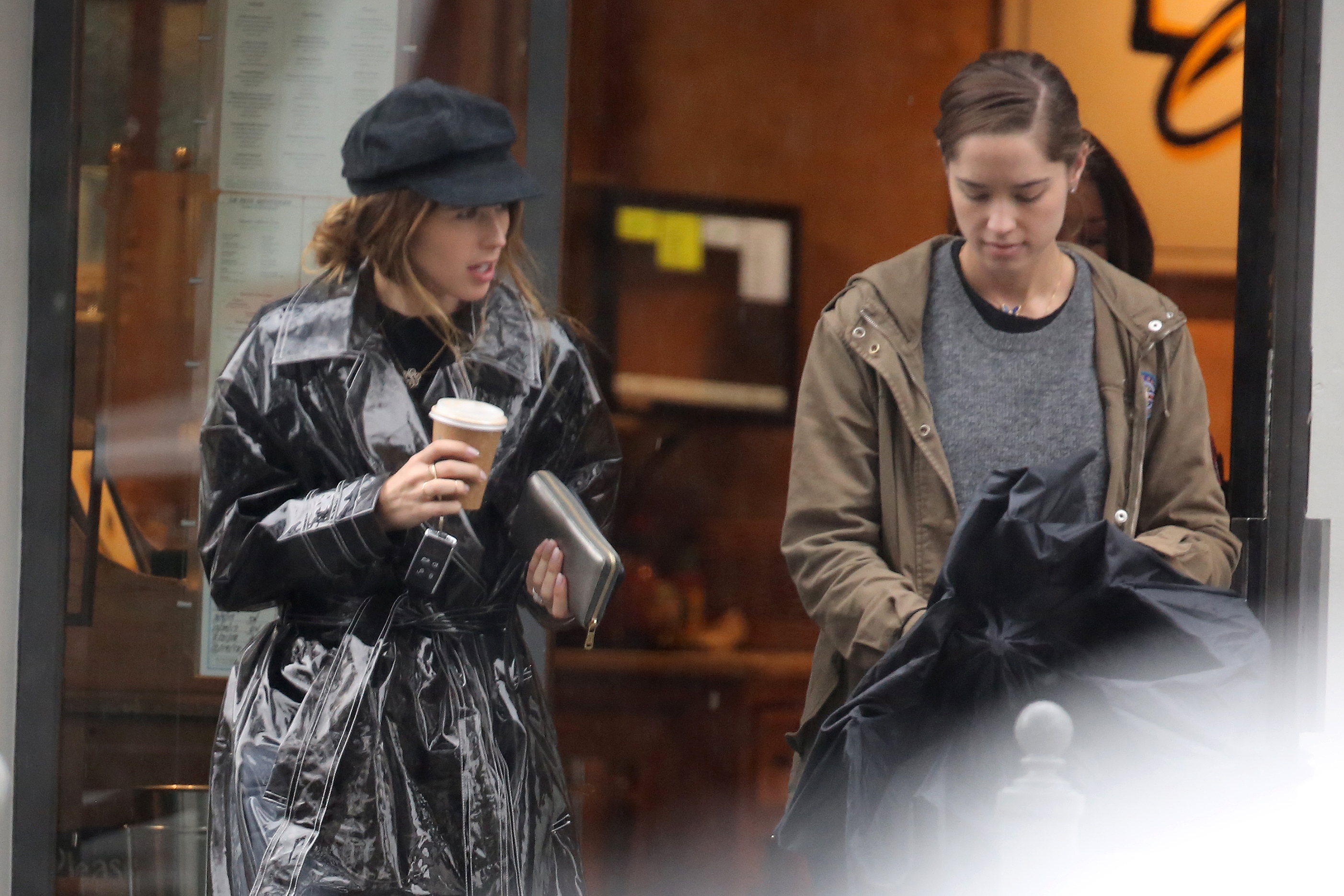 Katherine Schwarzenegger joins her sister Christina for a coffee