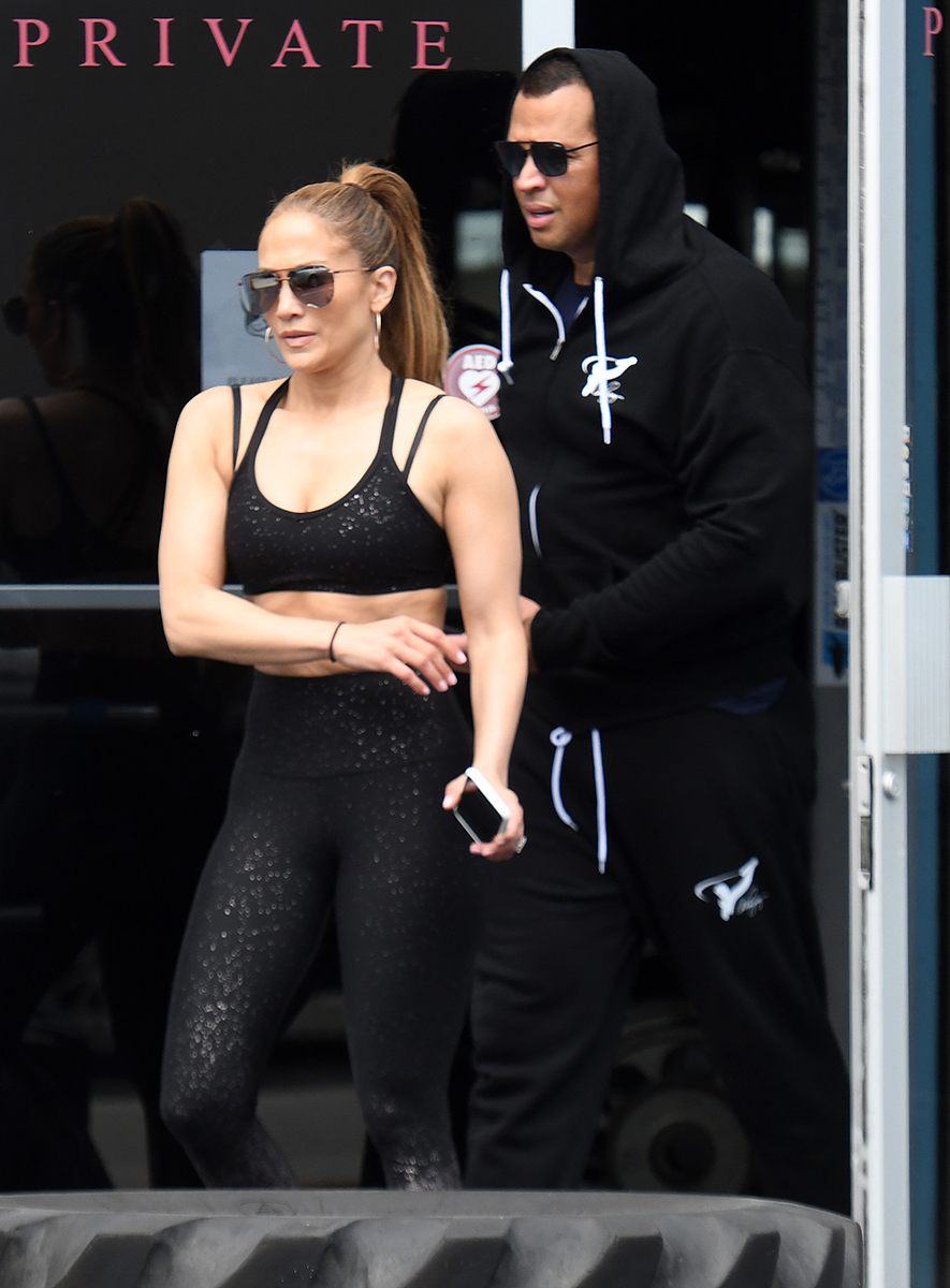 Jennifer Lopez shows off her beautiful booty in skin-tight white leggings  as she hits the gym
