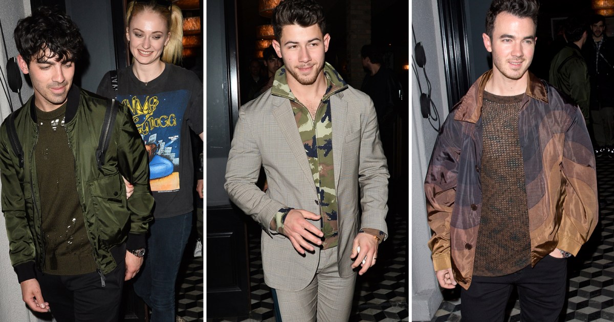 The Jonas Brothers Go To Dinner With Sophie Turner In Hollywood