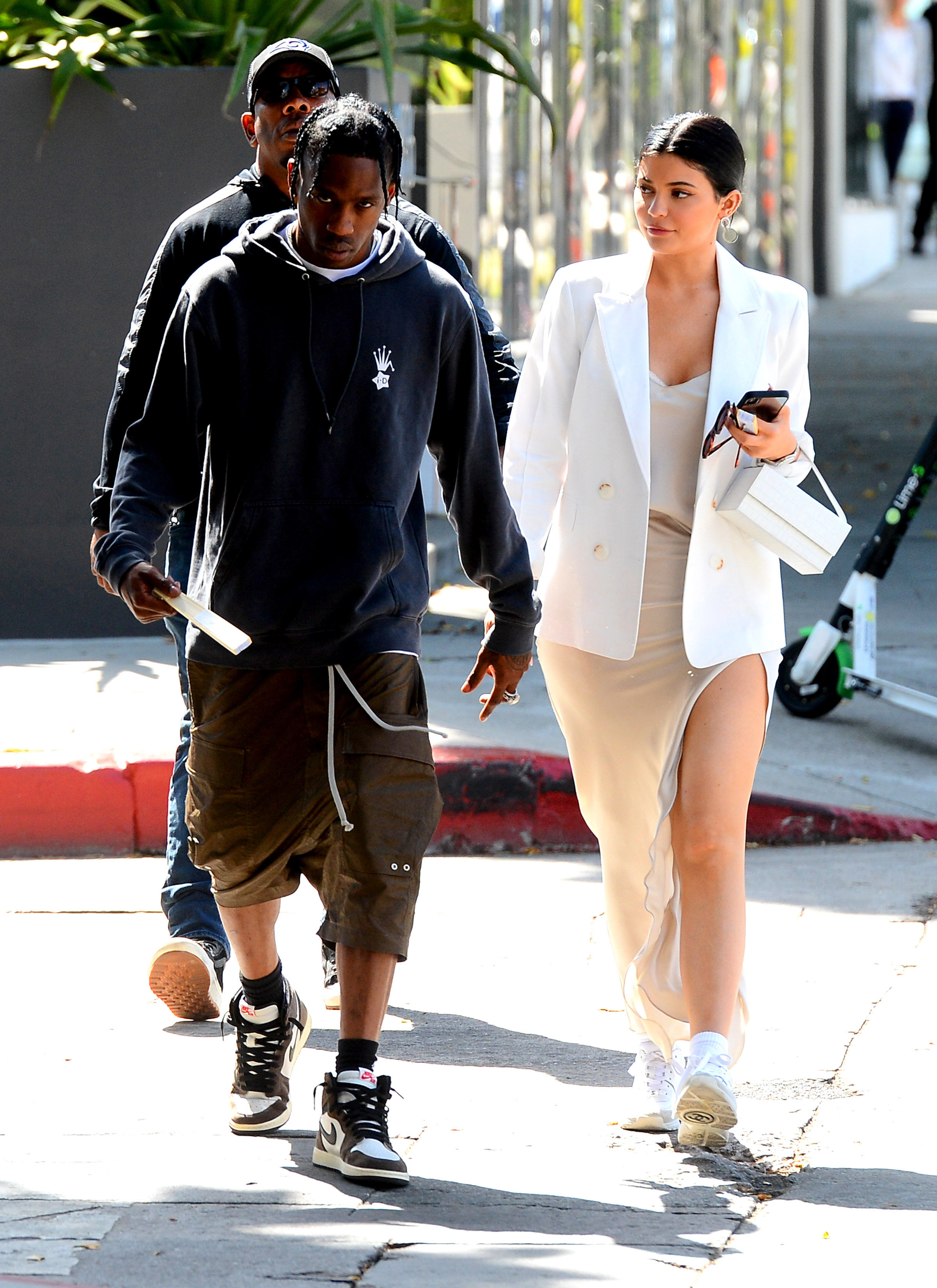Travis Scott and Kylie Jenner street style