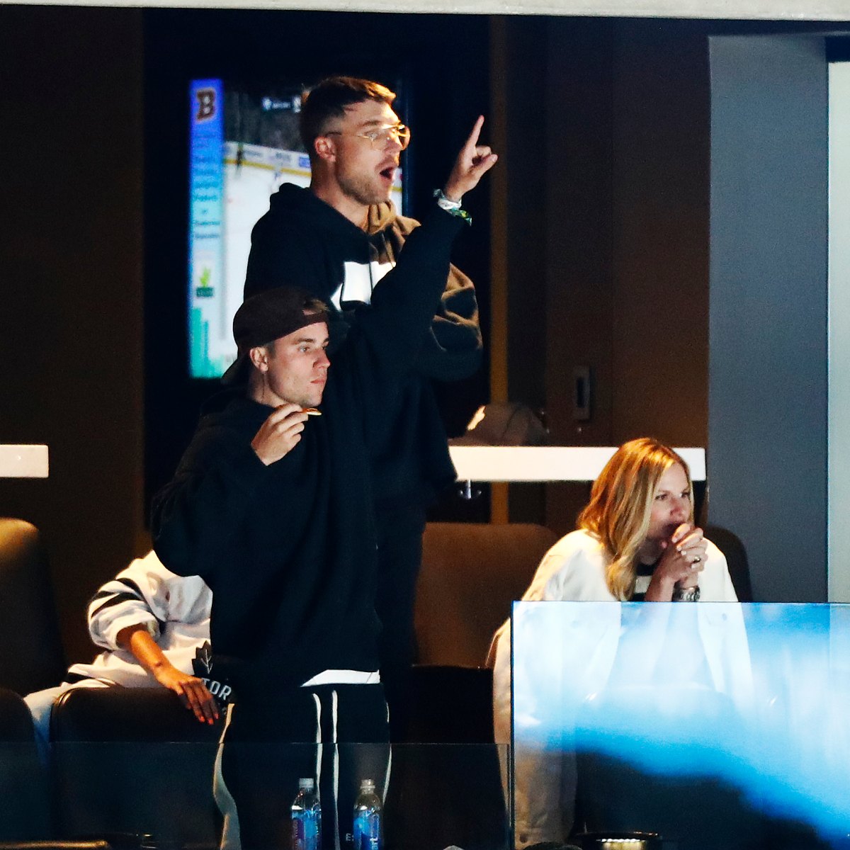 Justin Bieber dons a hockey jersey on date night with Hailey