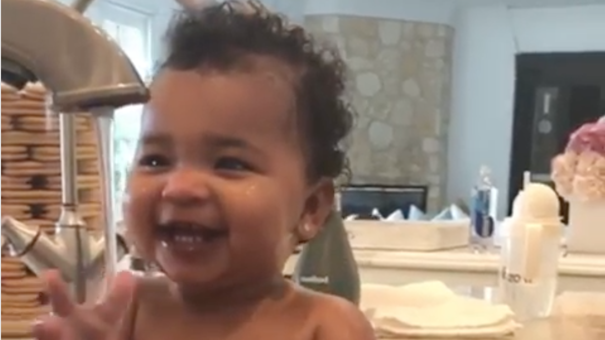 Jill Thompson Instagram True Thompson Giggles With Kris Jenner In Cute Bath Time Video