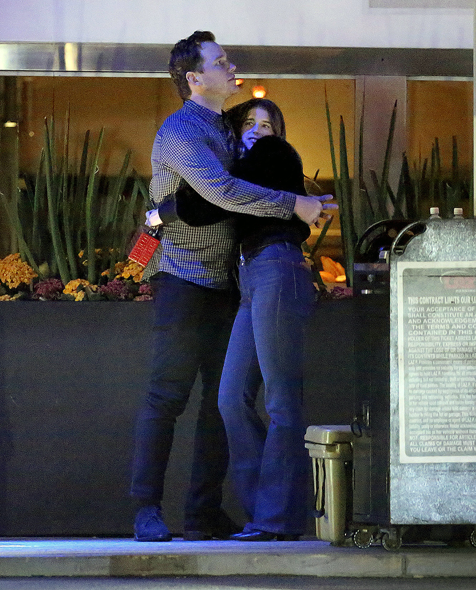 Katherine Schwarzenegger and Chris Pratt Get Cozy After Dinner