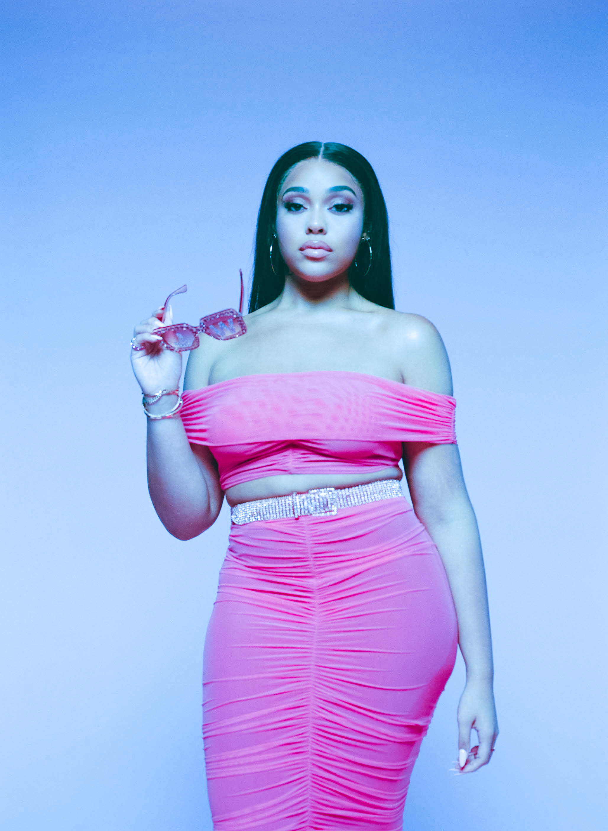 Jordyn Woods Stuns in Fashion Nova Brown and Pink Exposed Contrasting Seam  Lace-Up Mini Dress – Fashion Bomb Daily