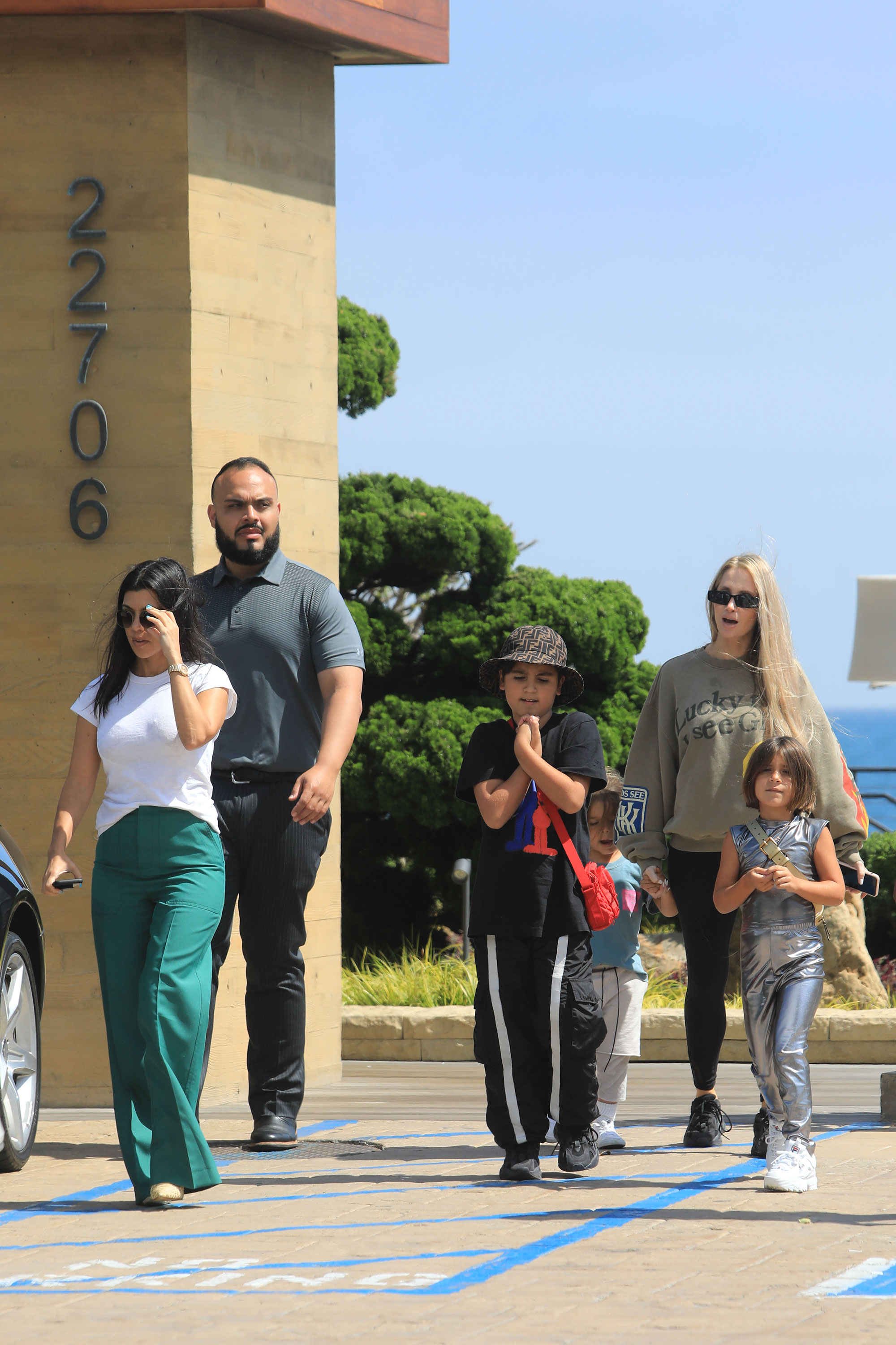 Kourtney Kardashian Goes To Nobu With Her Three Kids | Life & Style