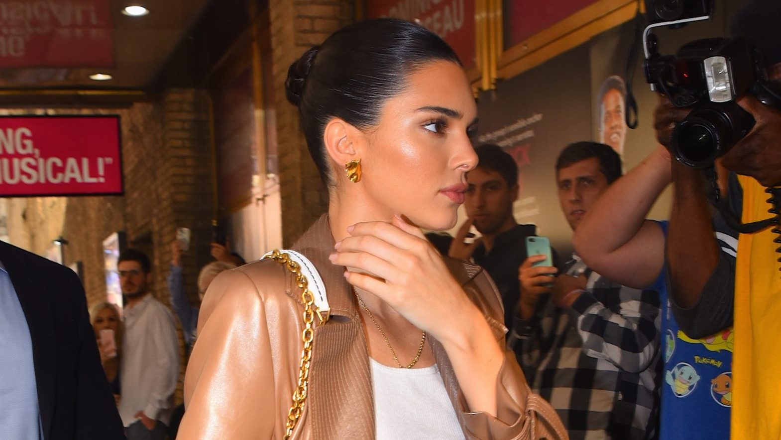 Kendall Jenner Rocks All Leather at a Broadway Show in NYC