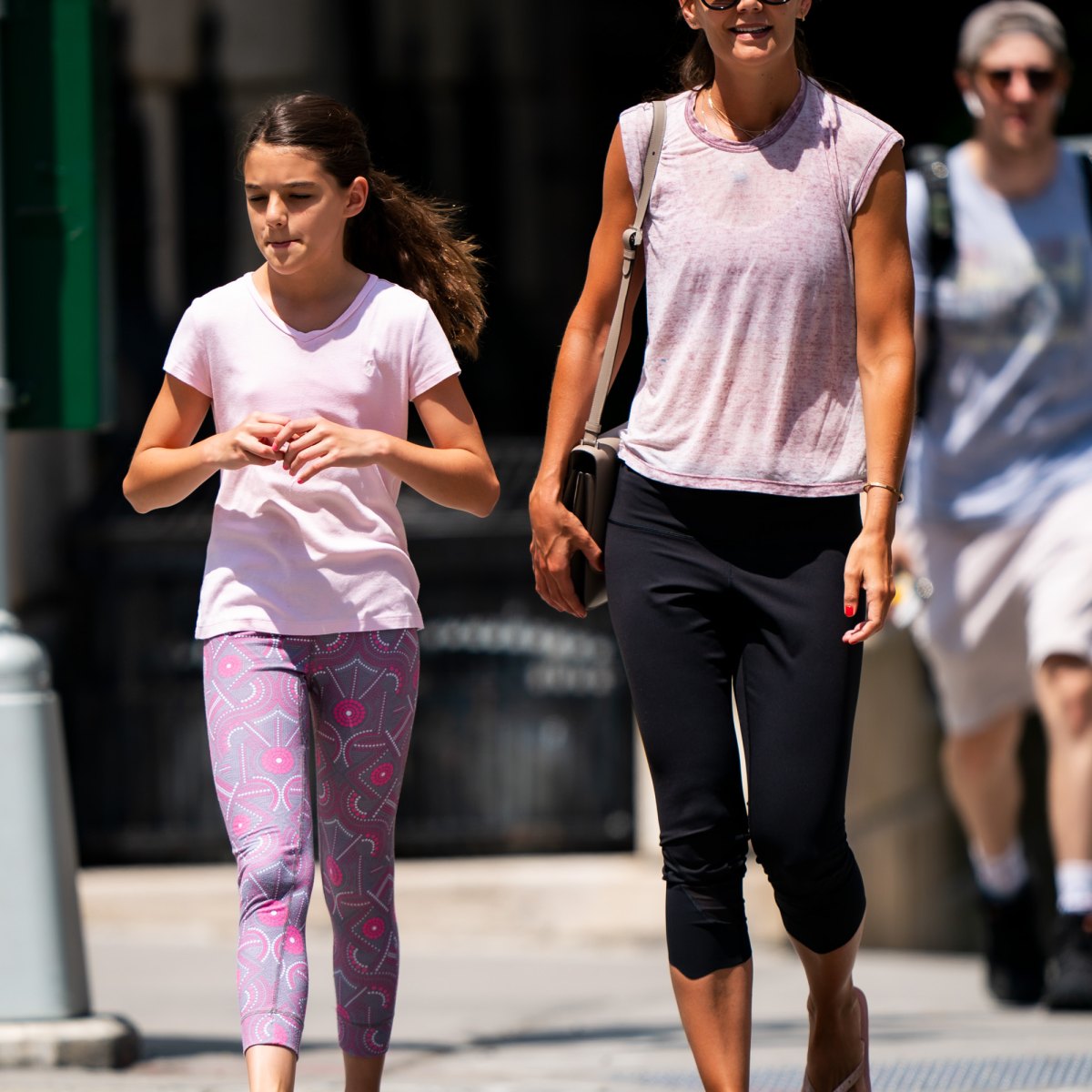 Katie Holmes and daughter Suri Cruise wear matching hats