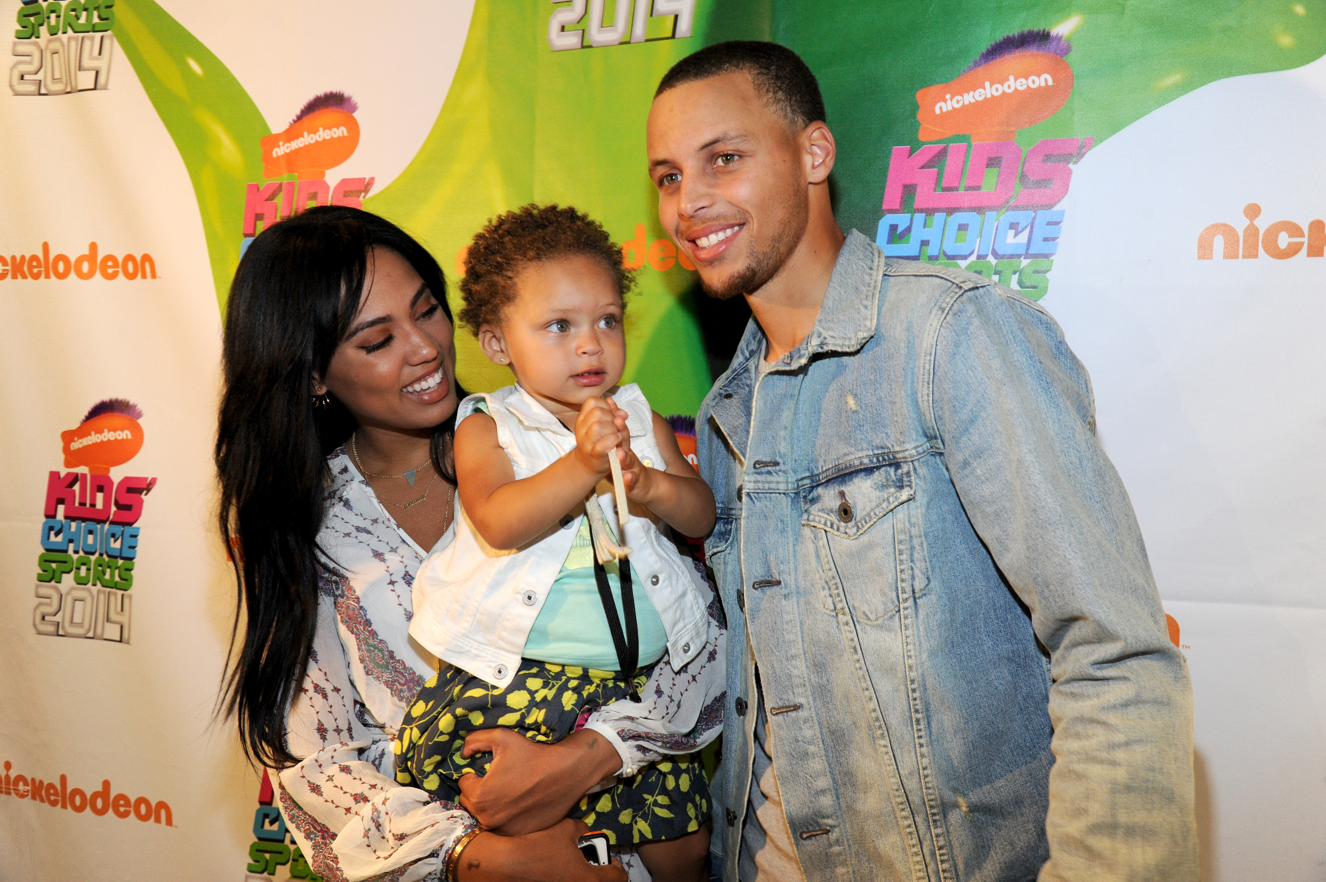 Stephen Curry Ayesha Curry Riley Curry Nickelodeon Kids Choice Sports Awards 2014