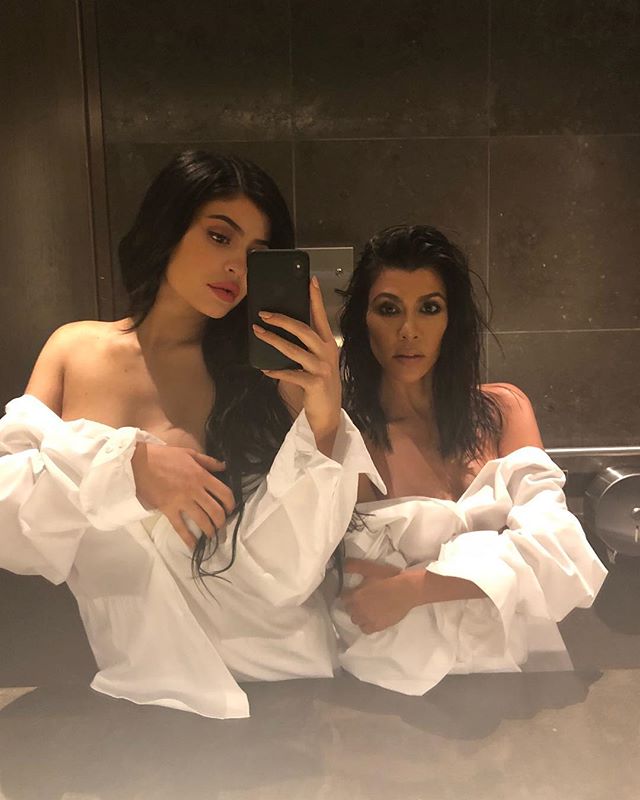 Kourtney Kardashian and Kylie Jenner Take Sexy Selfie