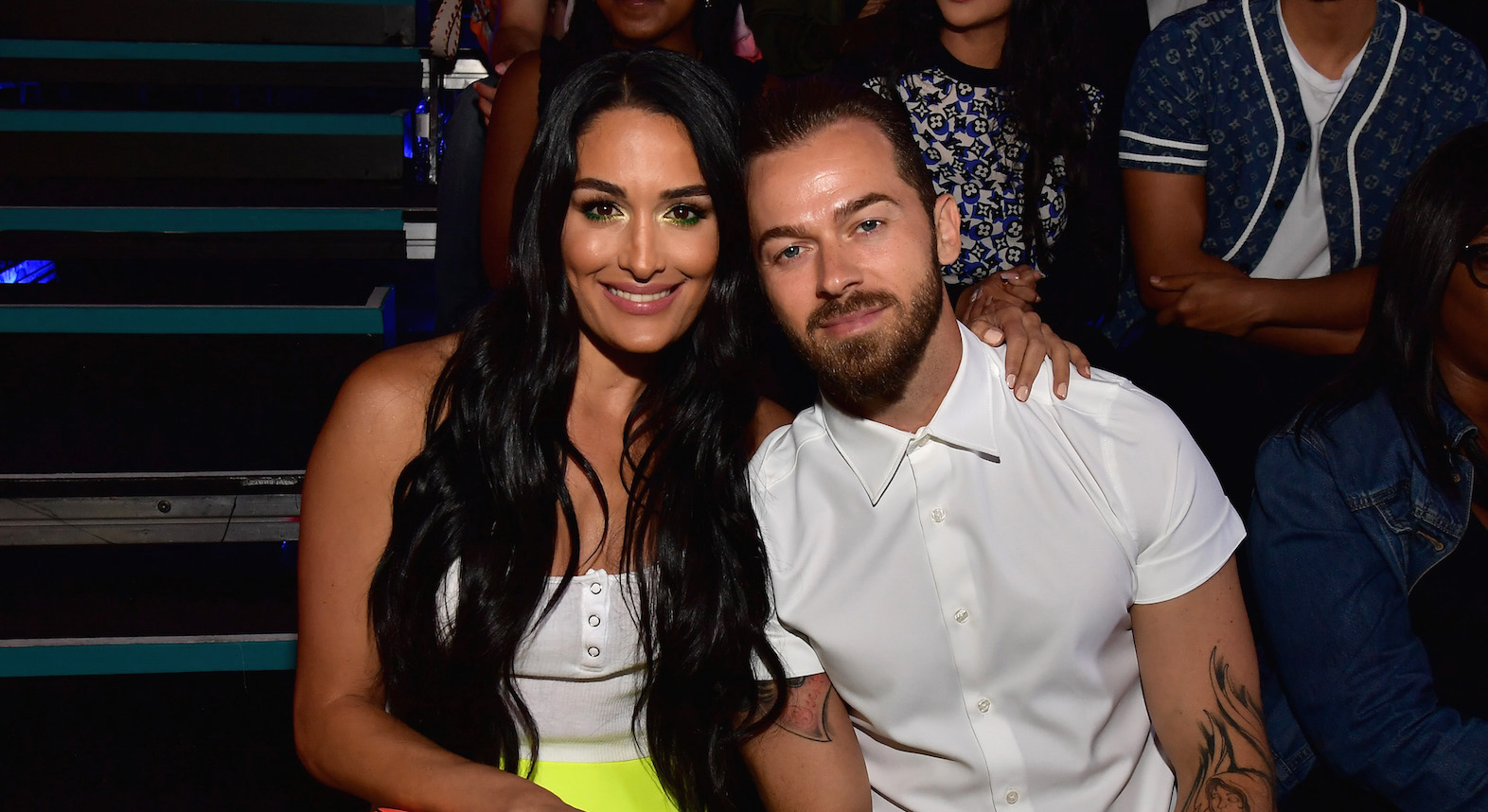 Nikki Bella & Artem Chigvintsev Look Smitten Leaving A Party In LA