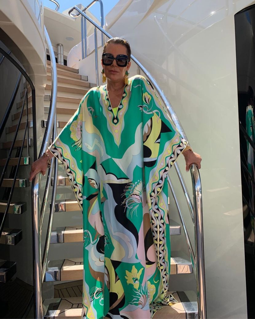 Kris Jenner Wears A Colorful Kaftan While Posing On A Yacht Photos 