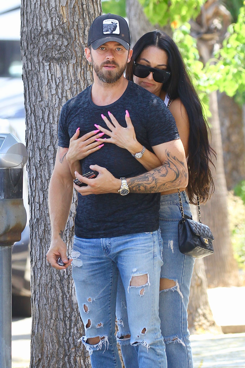 Brie Bella Grabs Lunch With Nikki Bella and Artem Chigvintsev in L.A.