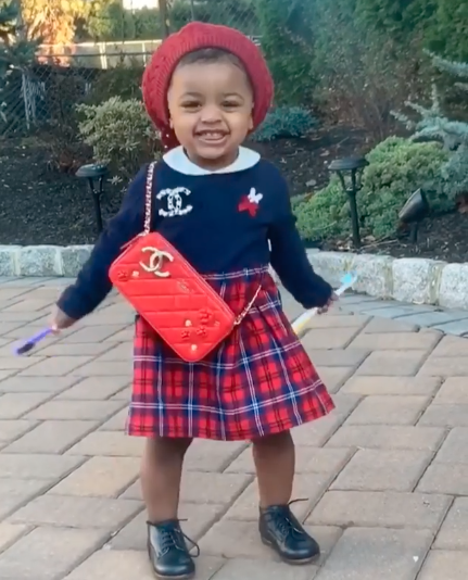 Cardi B's Daughter Kulture Models A Louis Vuitton Backpack: Photos