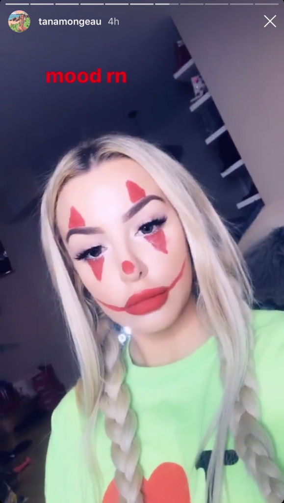 Tana Mongeau in Clown Makeup