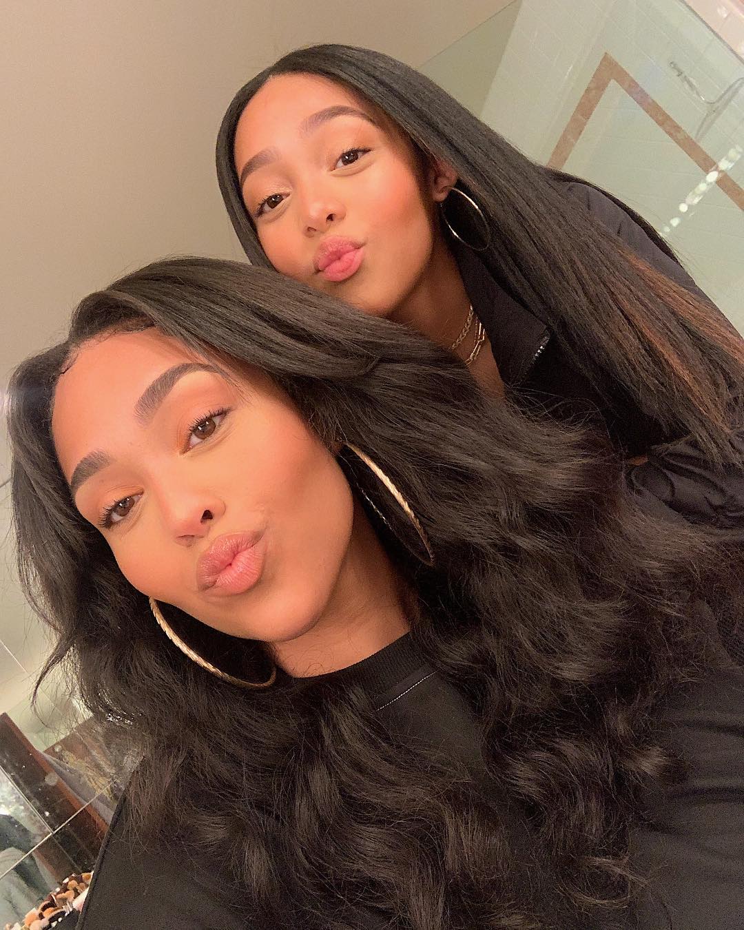 Jordyn Woods With Her Mom Elizabeth Woods and Sister Jodie Woods