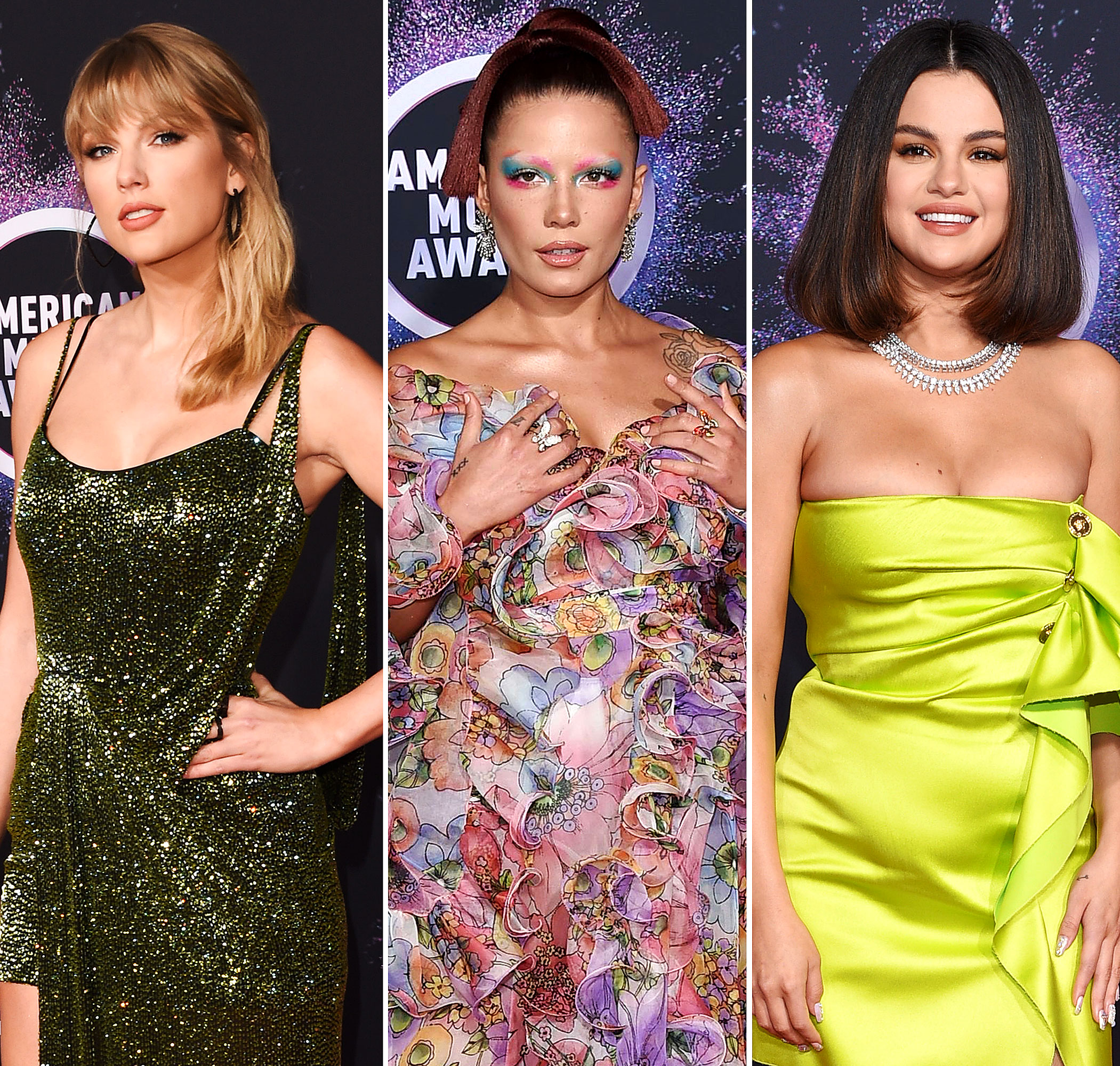 Taylor Swift Sexiest Moments - Taylor Swift and Halsey Support Selena Gomez's 2019 AMAs Performance