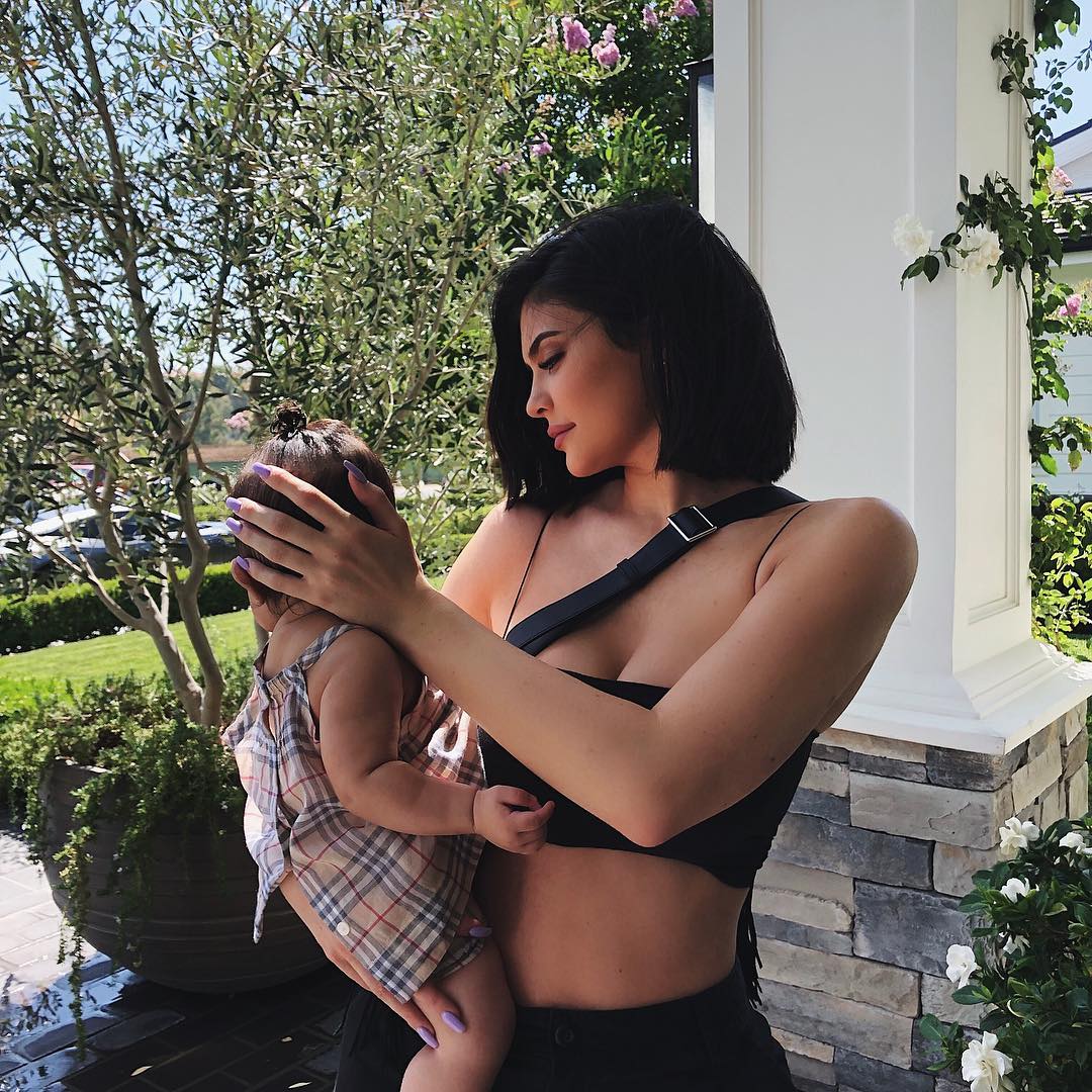 Kylie Jenner & Daughter Stormi Stroll In Matching Fendi Gears