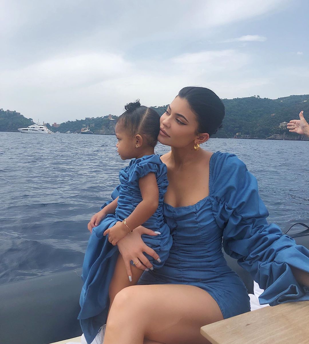 Kylie Jenner and Stormi Webster Twinned in Dior Dresses