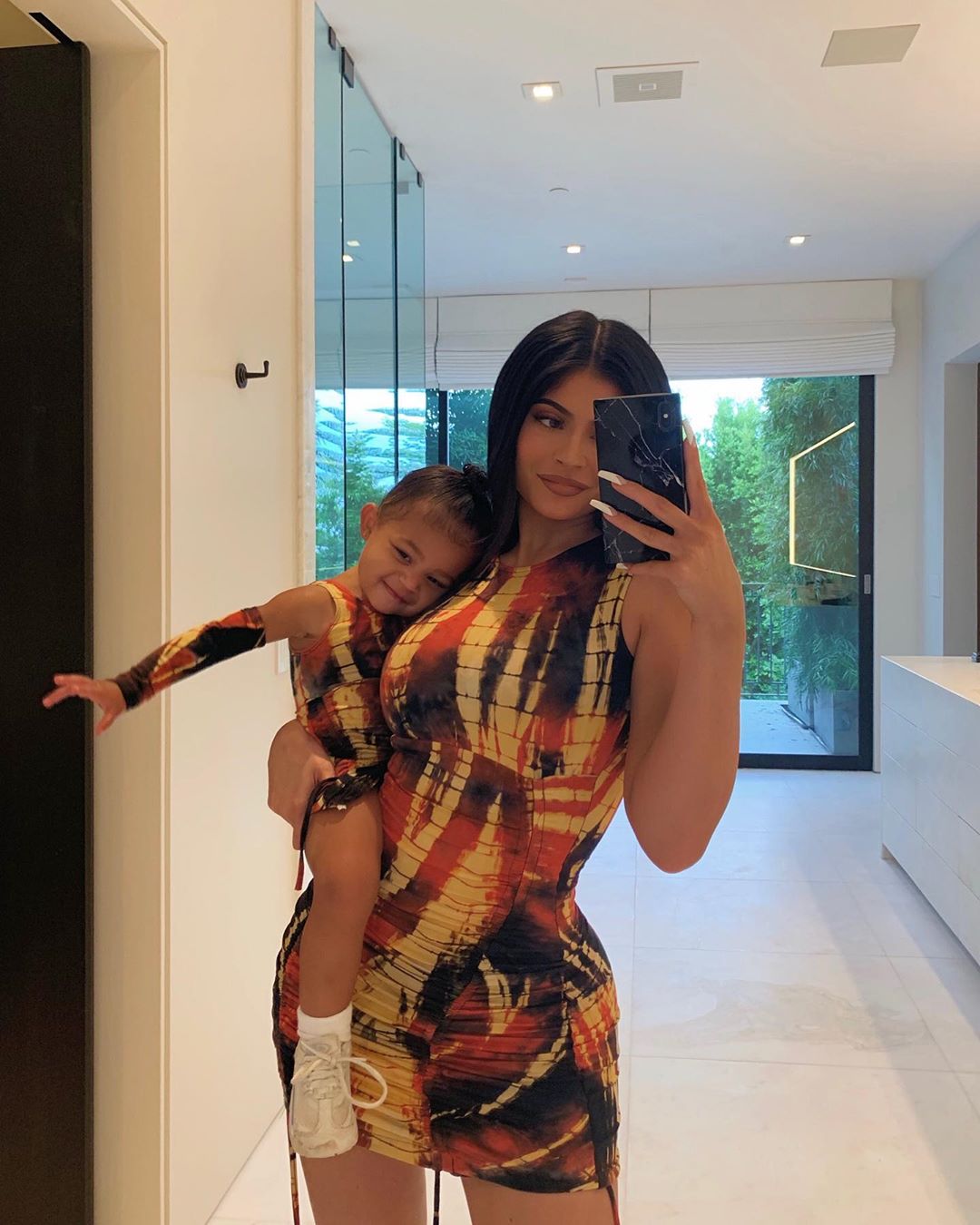 Stormi Webster's Matching Tie-Dye Dress