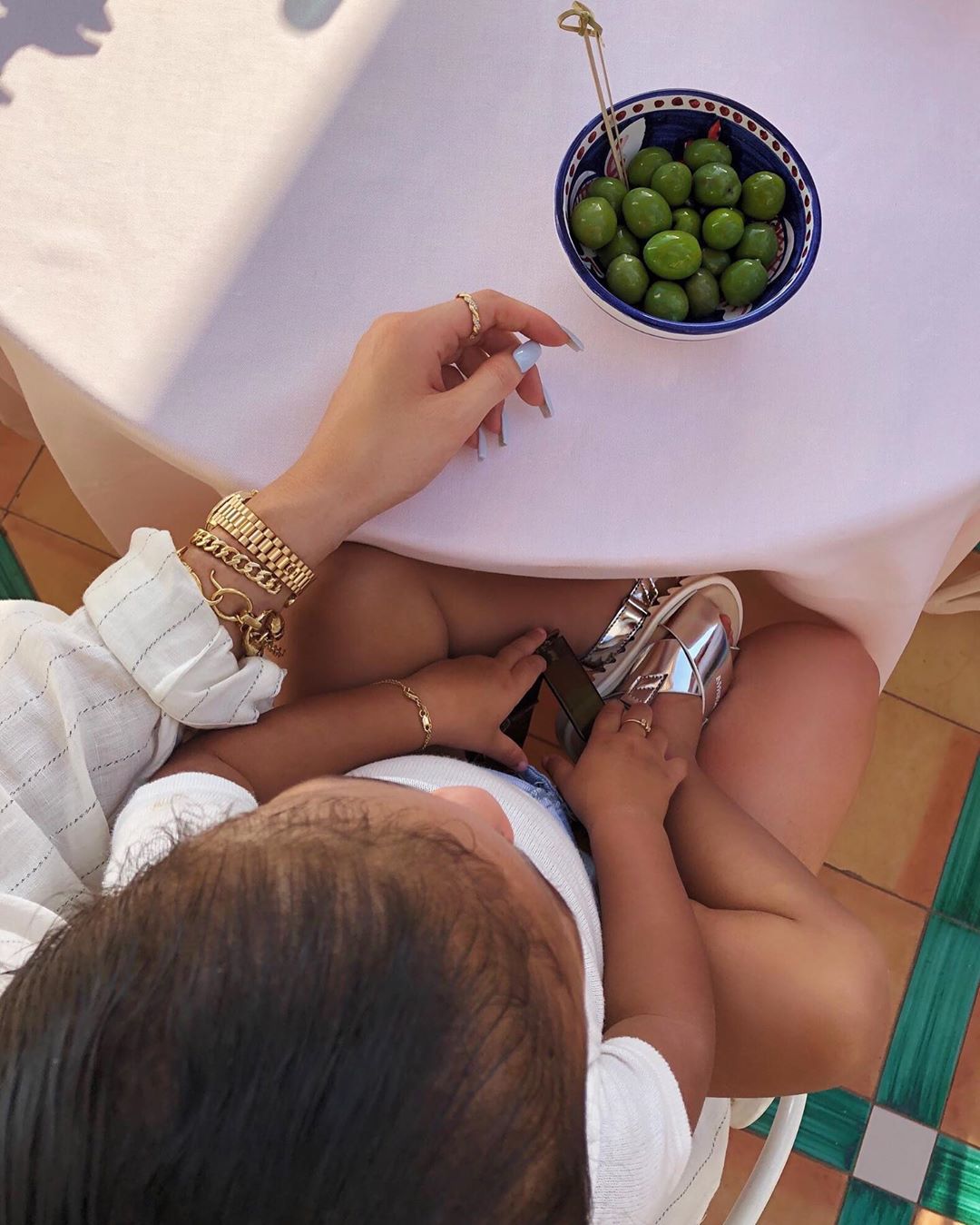 Stormi Webster's Silver Slides