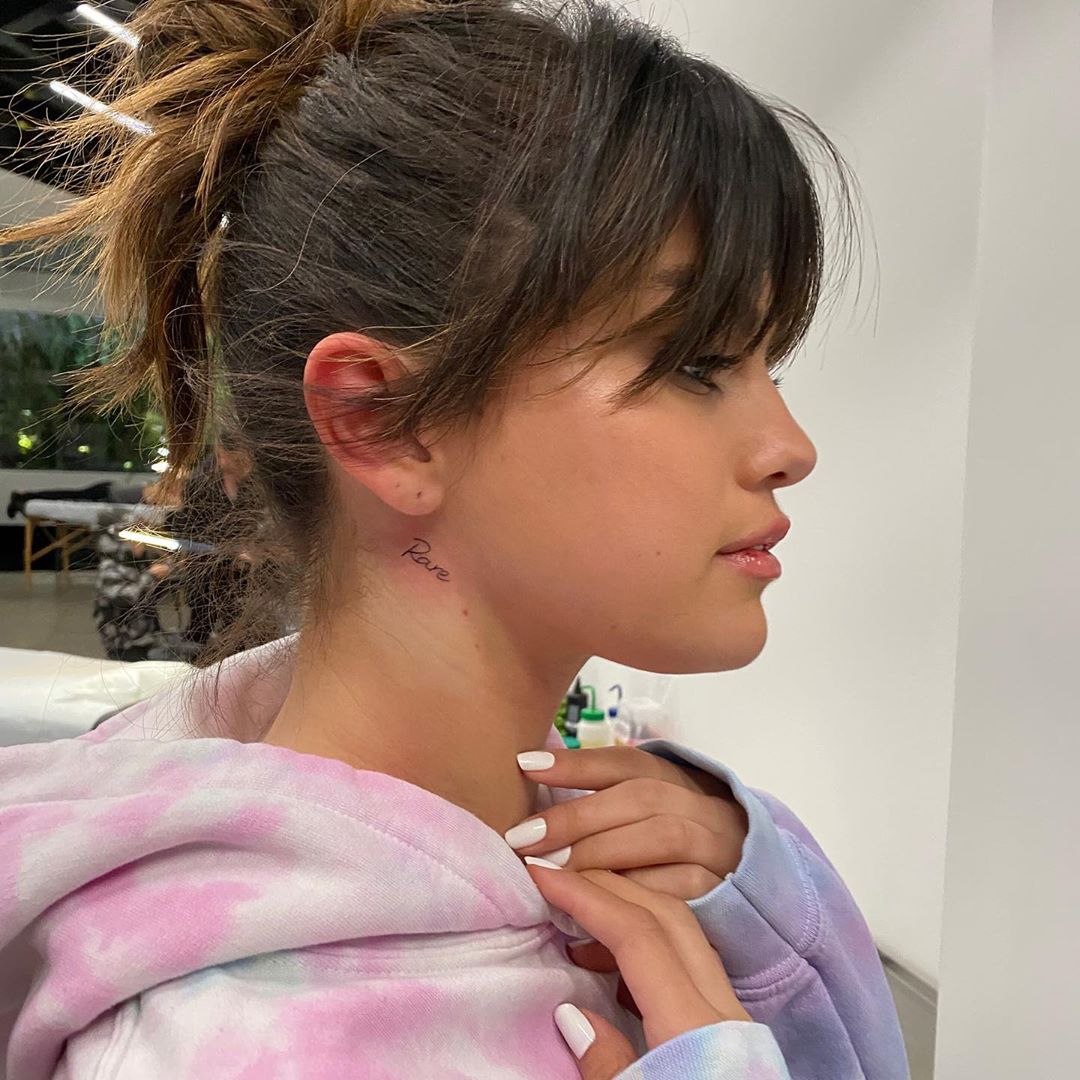 Selena Gomez Shows Off New Neck Tattoo Dedicated To An Emotional