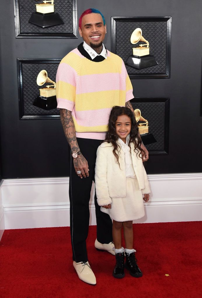 Chris Brown And Daughter Royalty At 2020 Grammys See Cute Photos