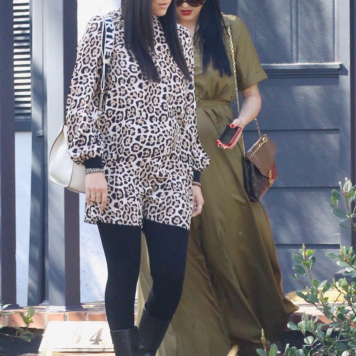 Brie Bella shows off her pregnancy glow in neon as she steps out with  sister Nikki for lunch in LA