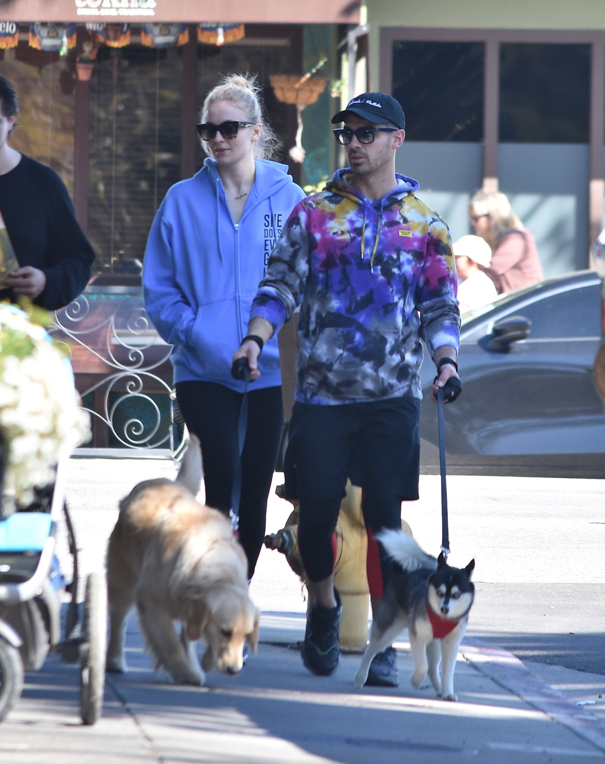 Joe Jonas & Sophie Turner Step Out to Walk Their Dogs Amid Quarantine:  Photo 4455059, Joe Jonas, Pregnant Celebrities, Sophie Turner Photos