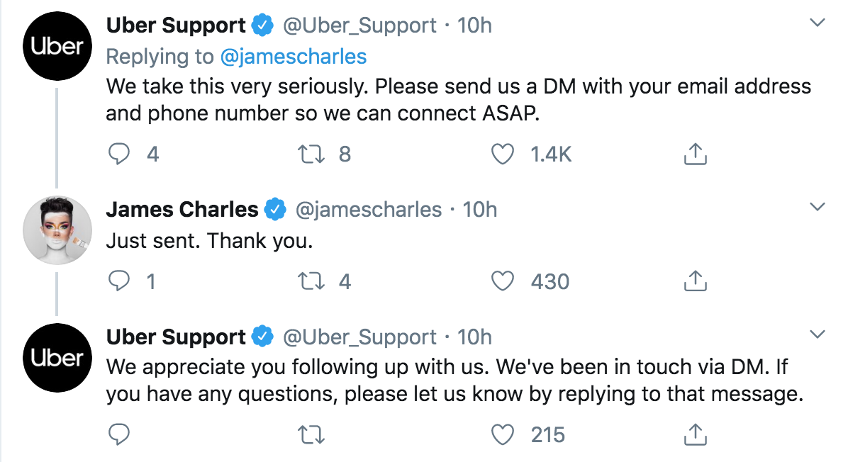 Uber Responds After James Charles Was u0027Threatenedu0027 By Driver