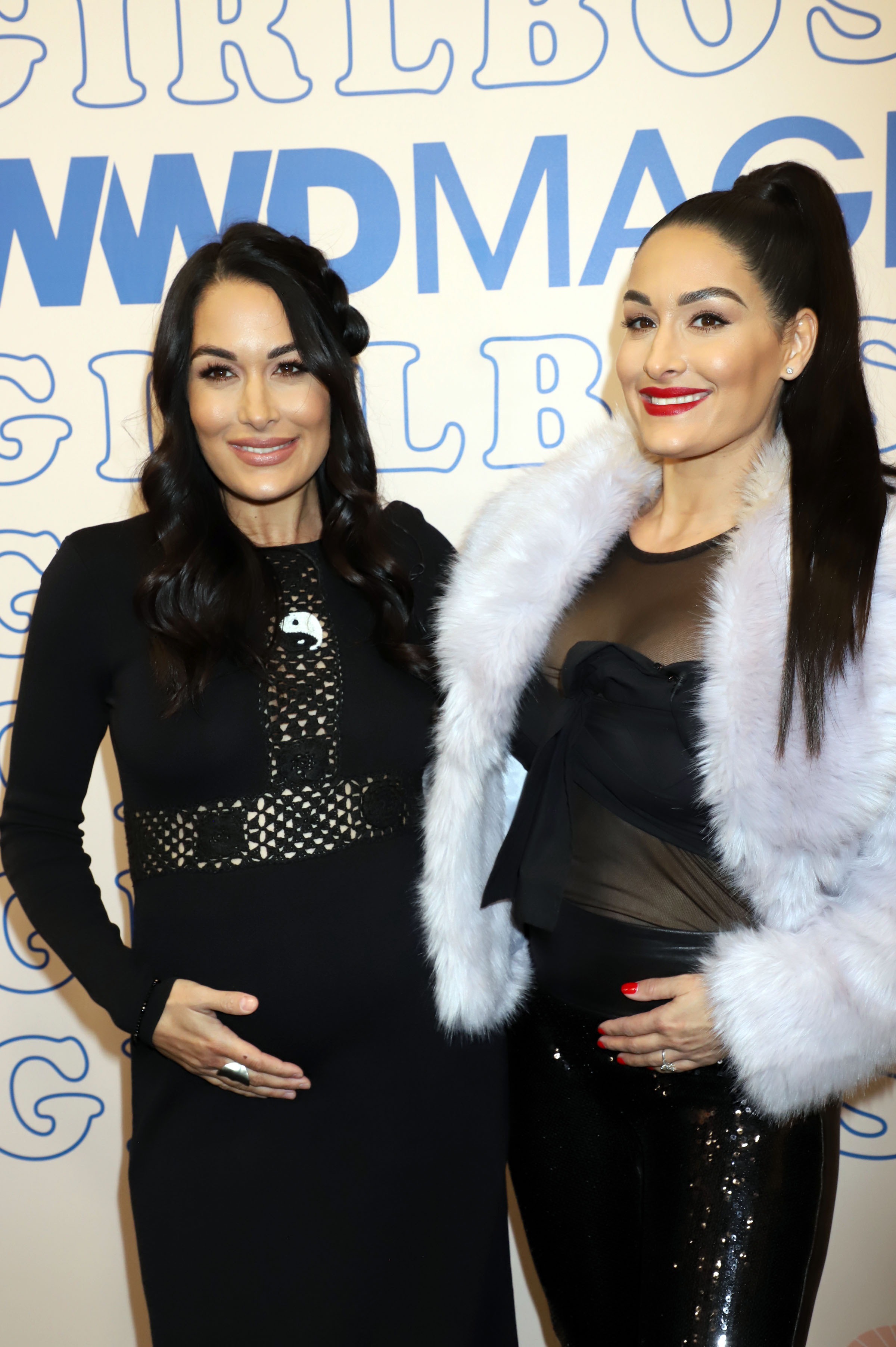 Nikki Bella and sister Brie head out for lunch in Los Angeles while  flaunting twin baby bumps