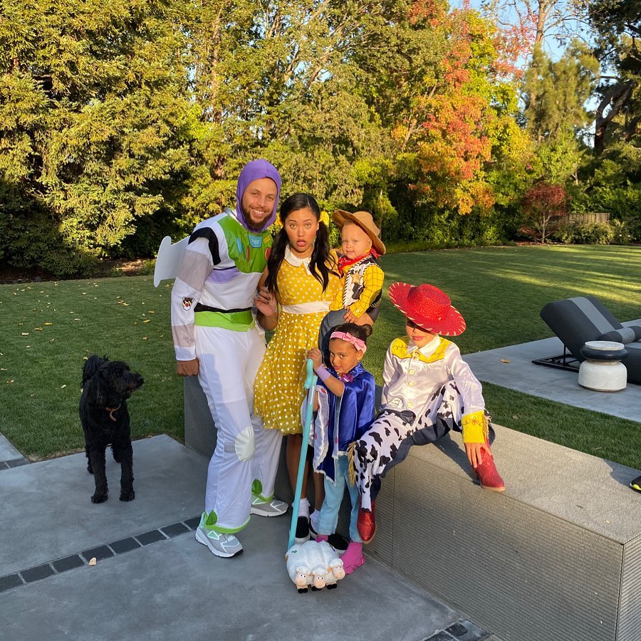 Ayesha Curry Stephen Curry Riley Ryan and Canon Toy Story Halloween Costume