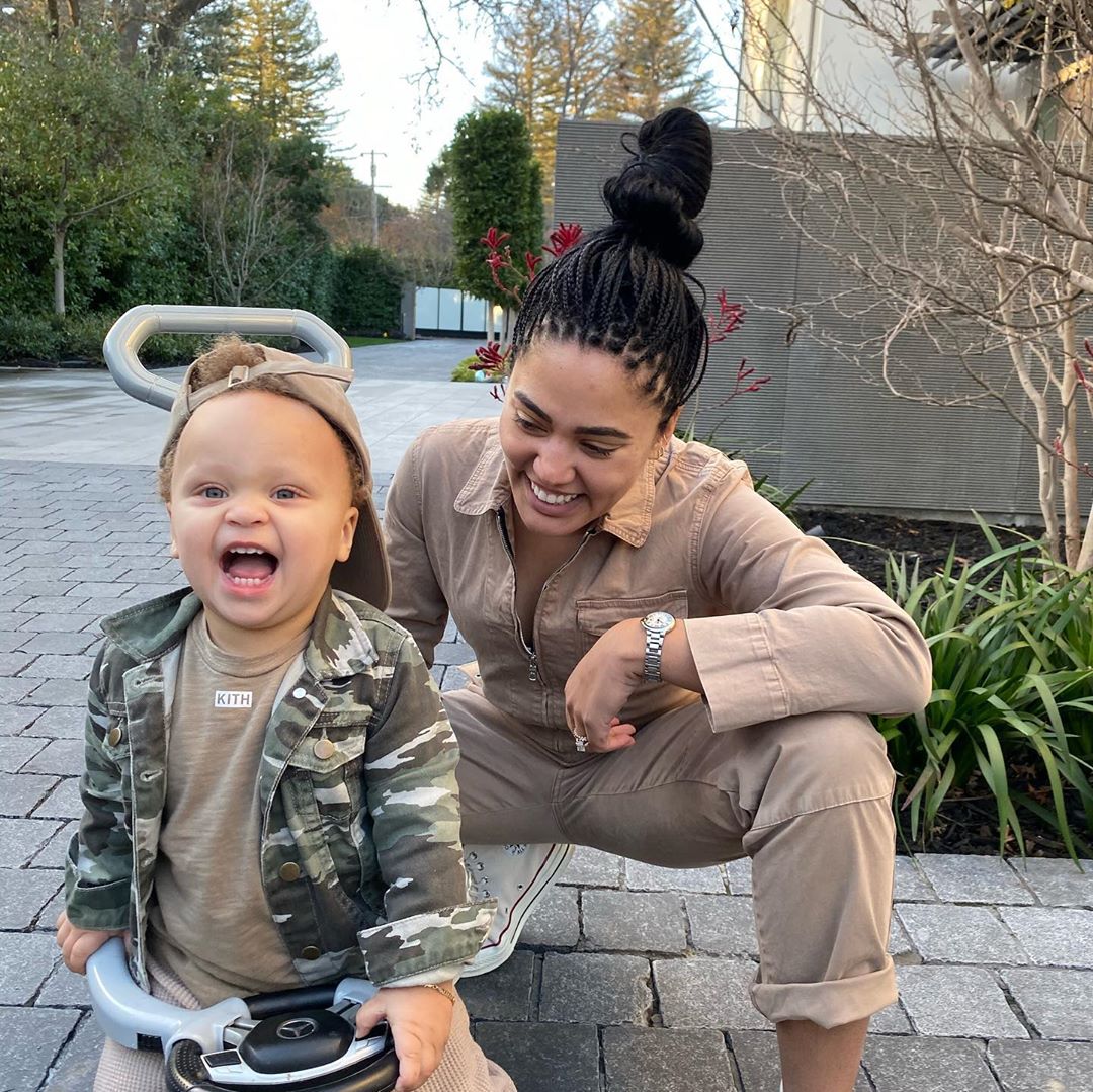 Ayesha Curry Laughs With Son Canon