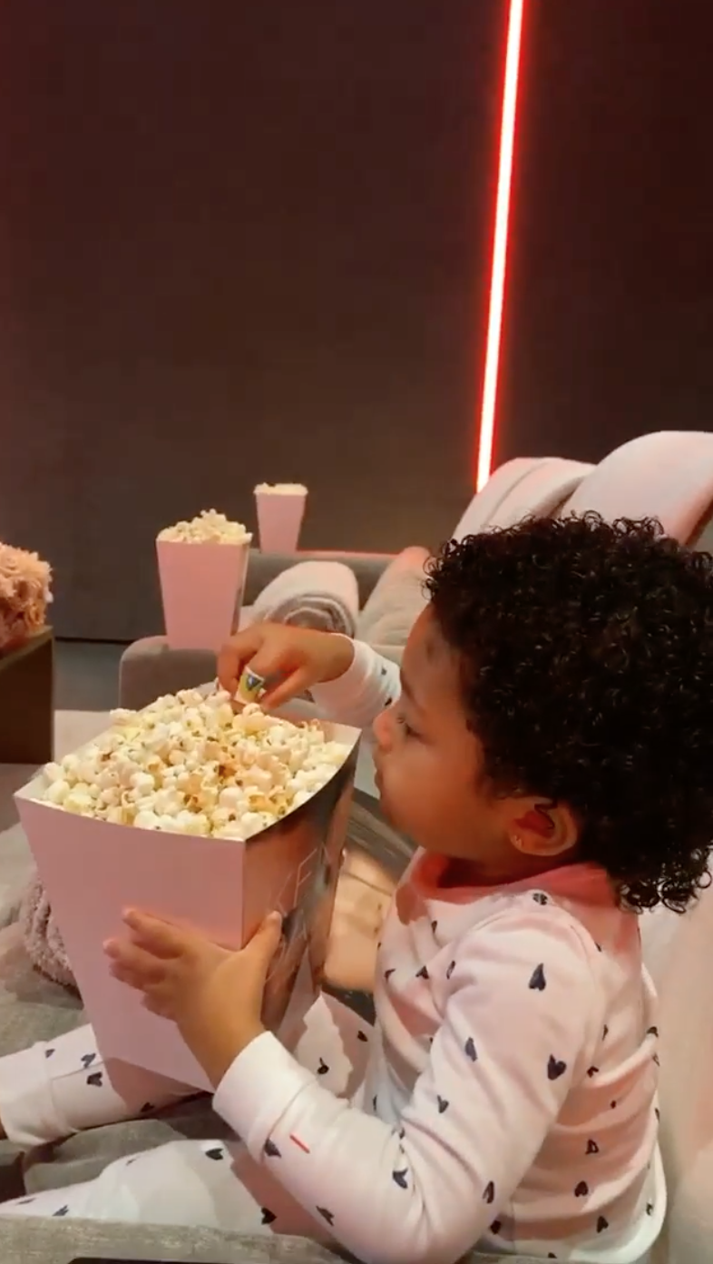 Stormi Webster Eats Popcorn With Mom Kylie Jenner