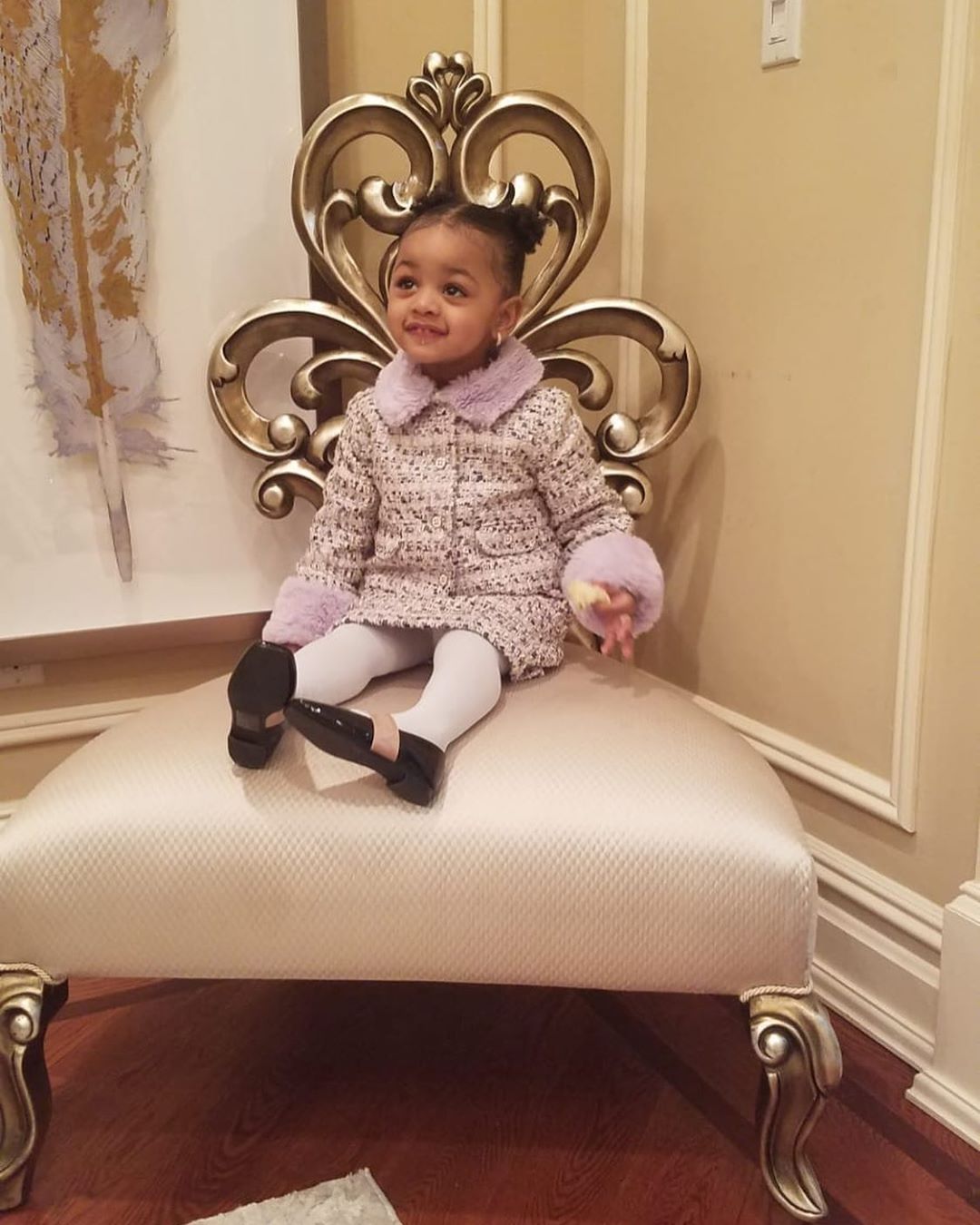 Cardi B's Daughter Kulture Models A Louis Vuitton Backpack: Photos