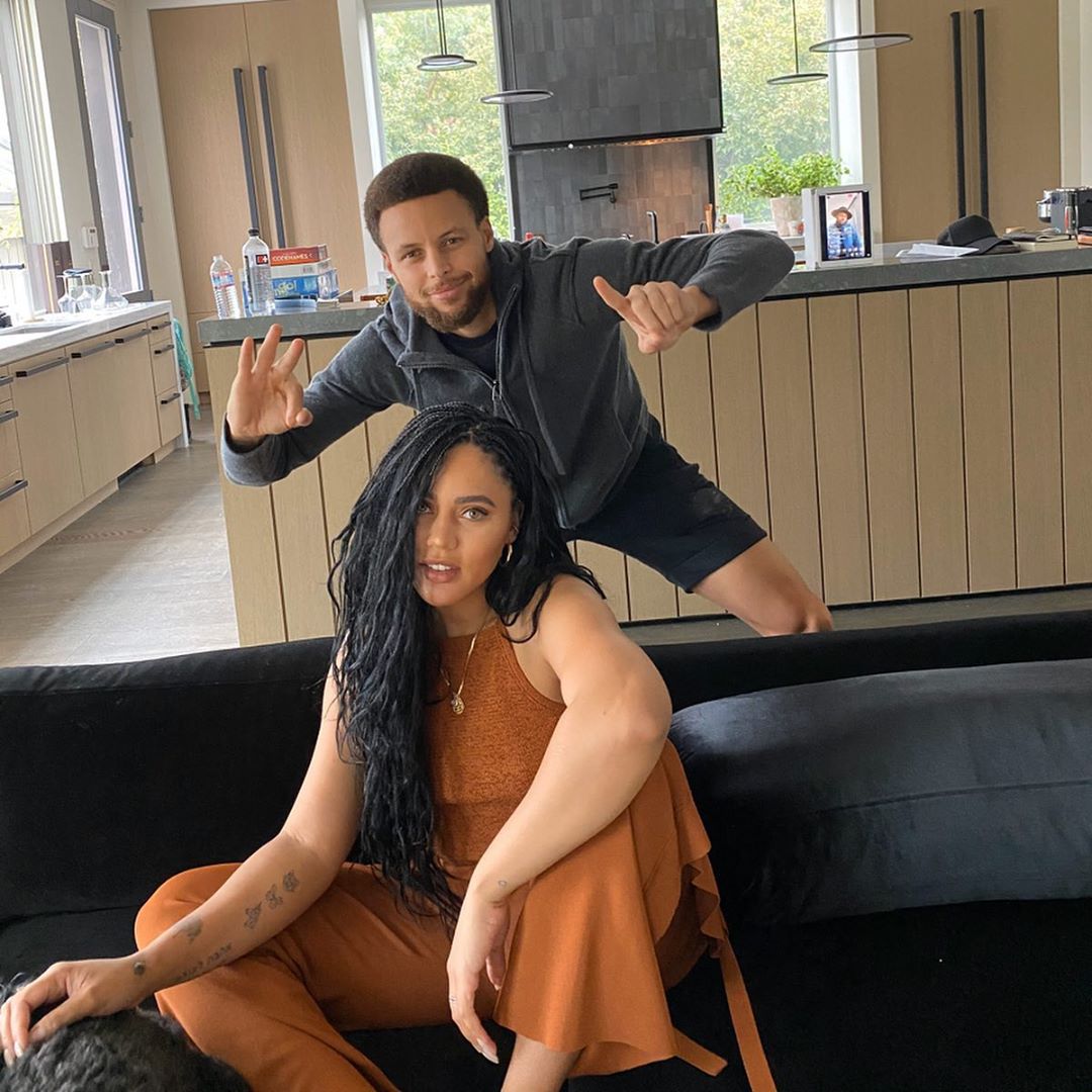 Stephen and Ayesha Curry Home Tour Living Room and Kitchen