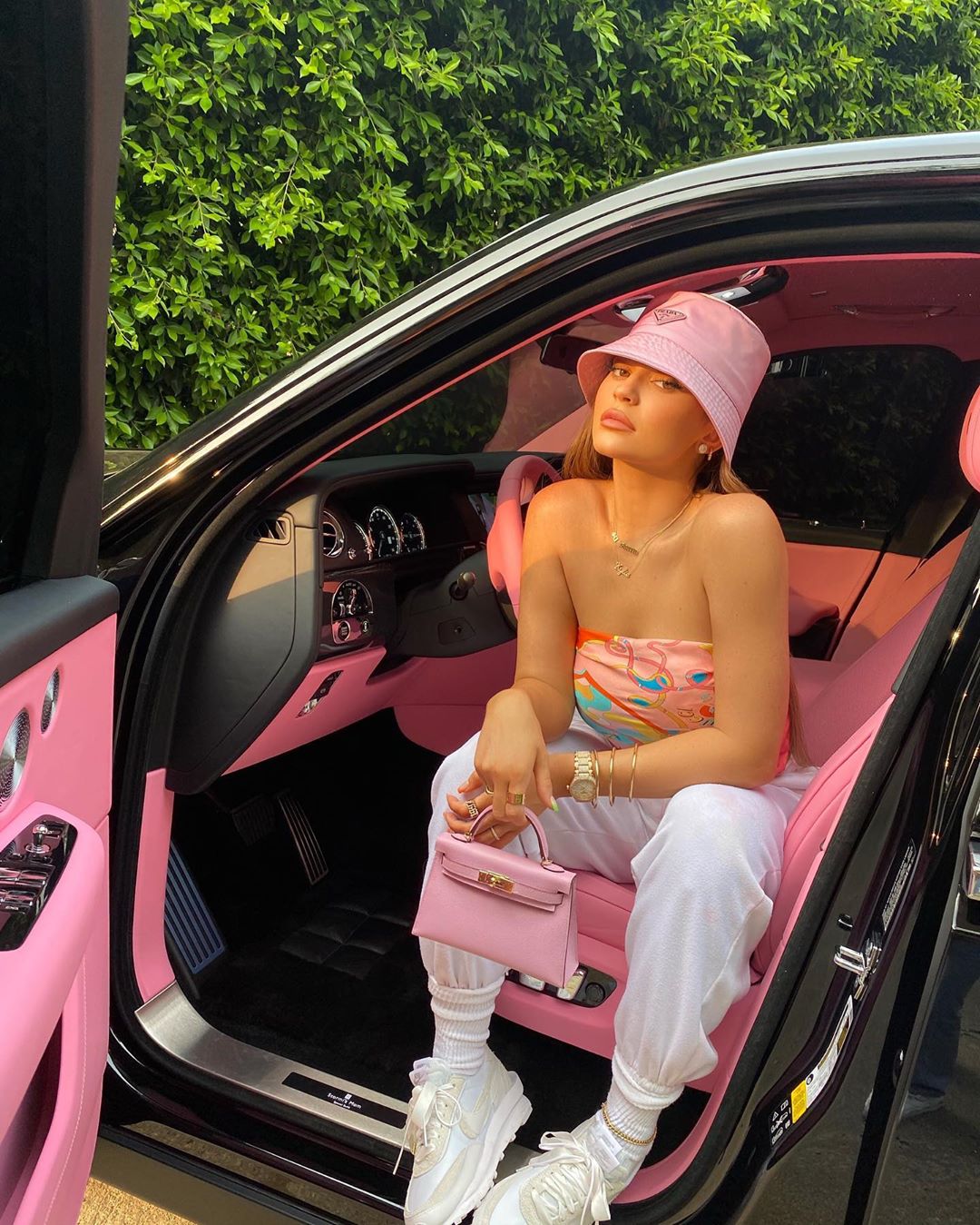Kylie Jenner Matches Her Outfit to Her Custom Rolls-Royce